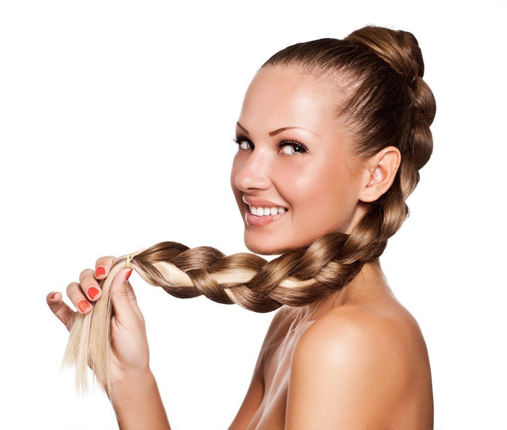 Long hair three strand braid professional hairstyles