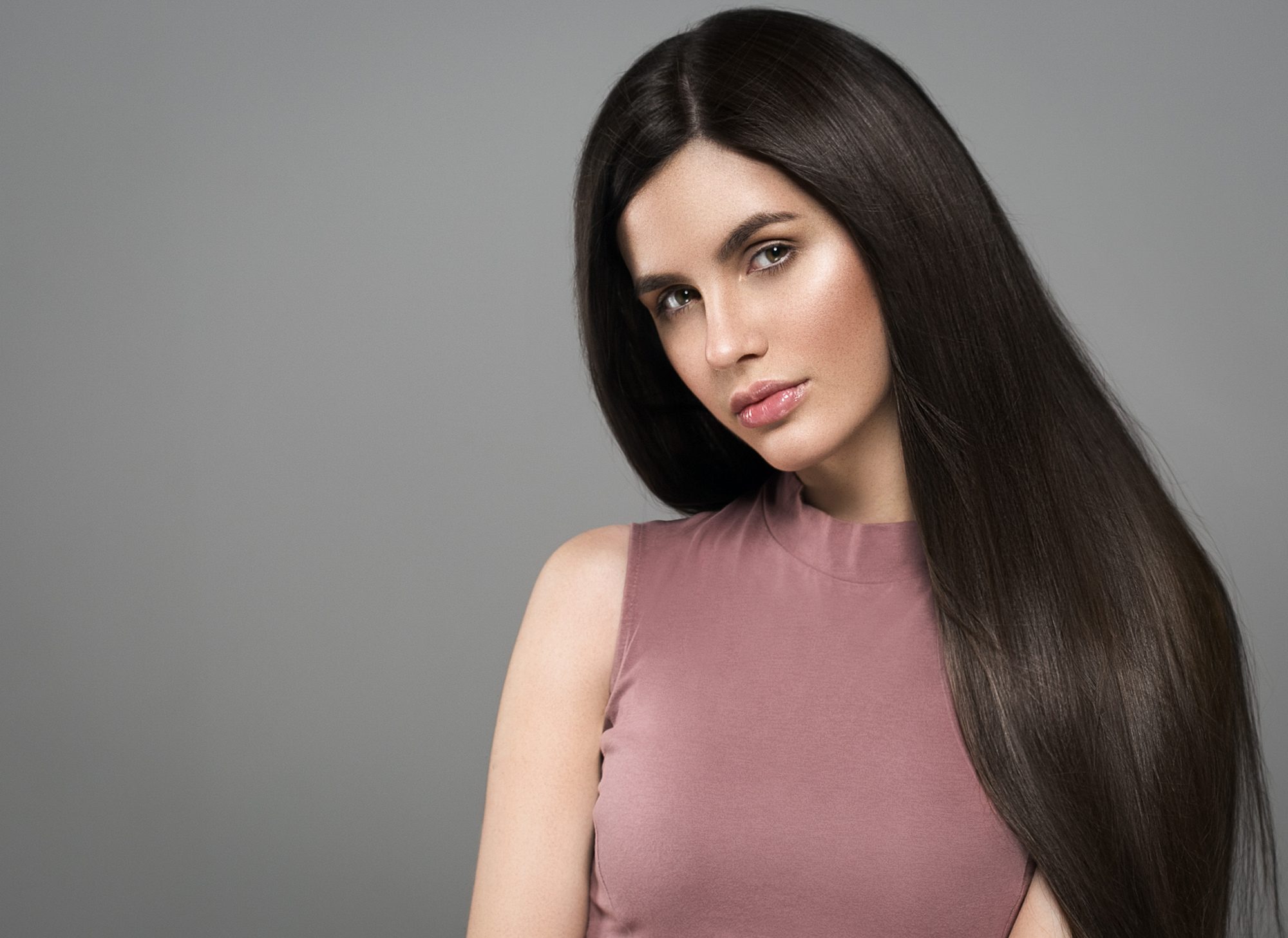 woman with Long, Straight Hair