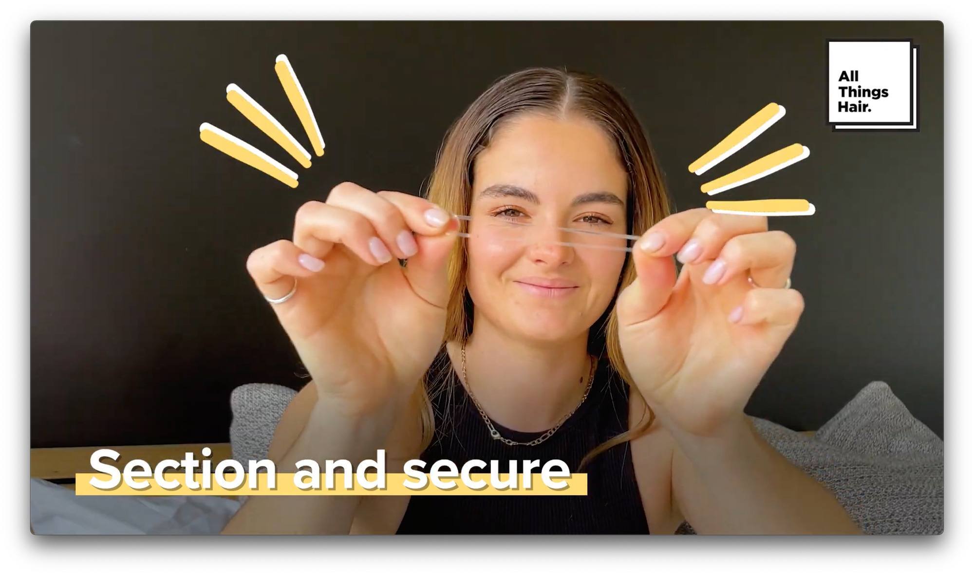 Section & secure hair