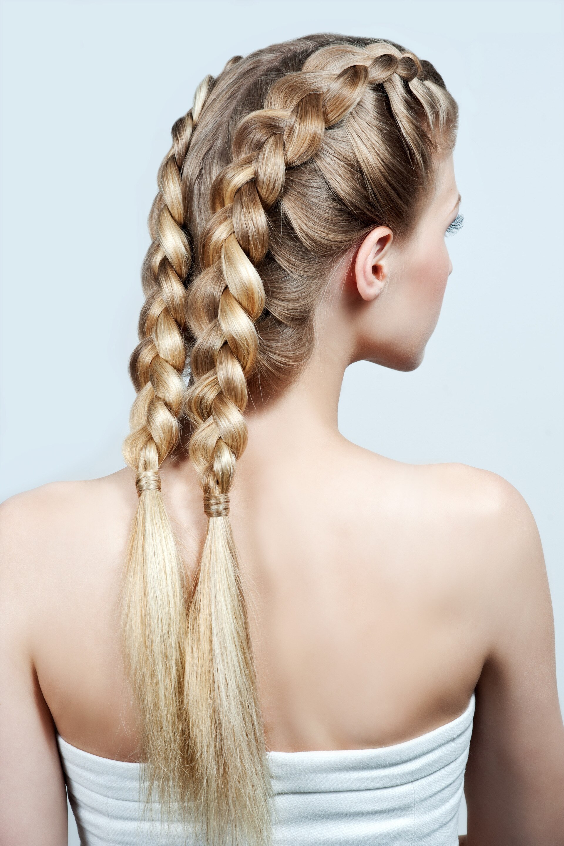 Double French braids