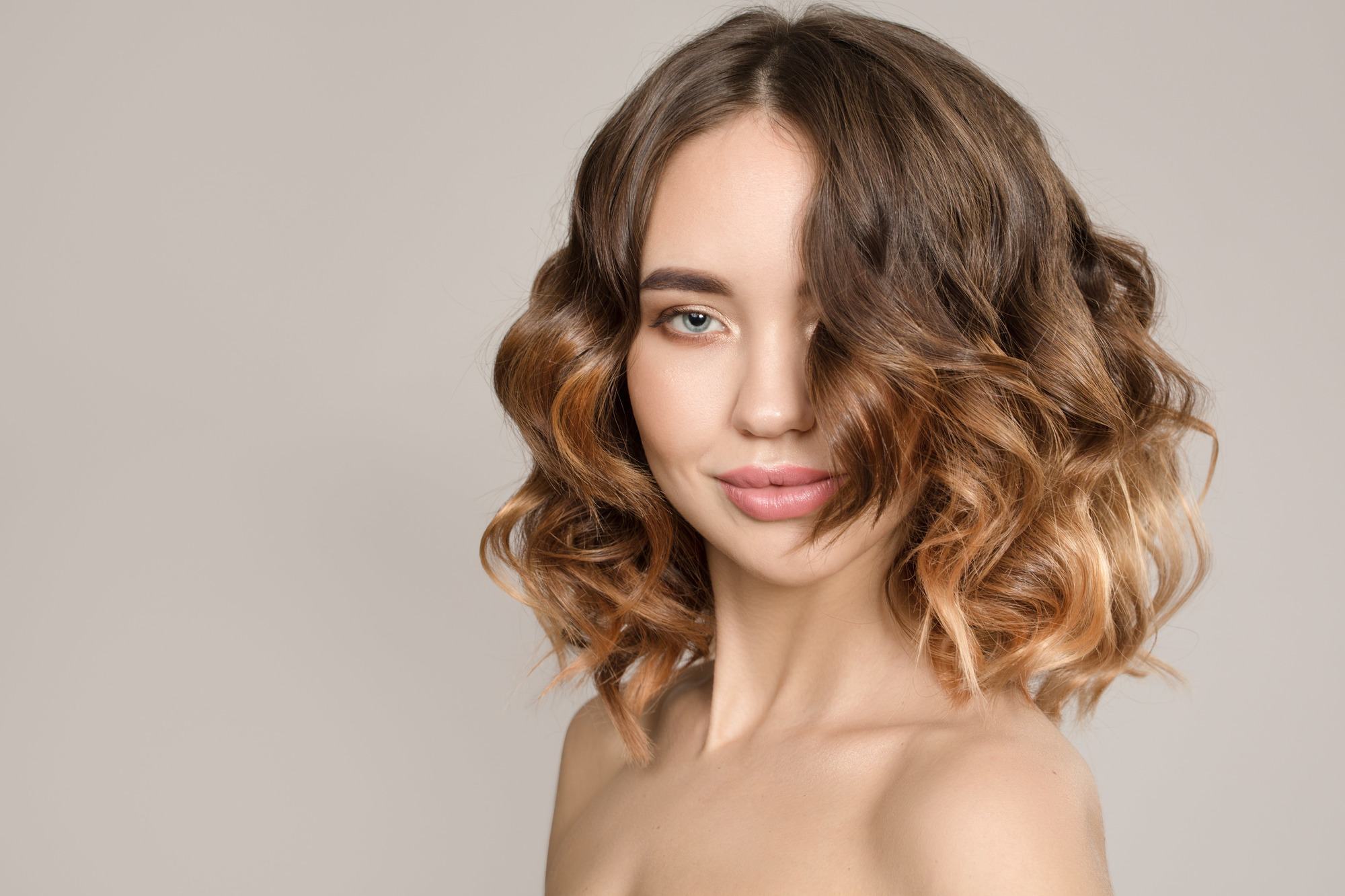 Woman with 70s inspired layered hair