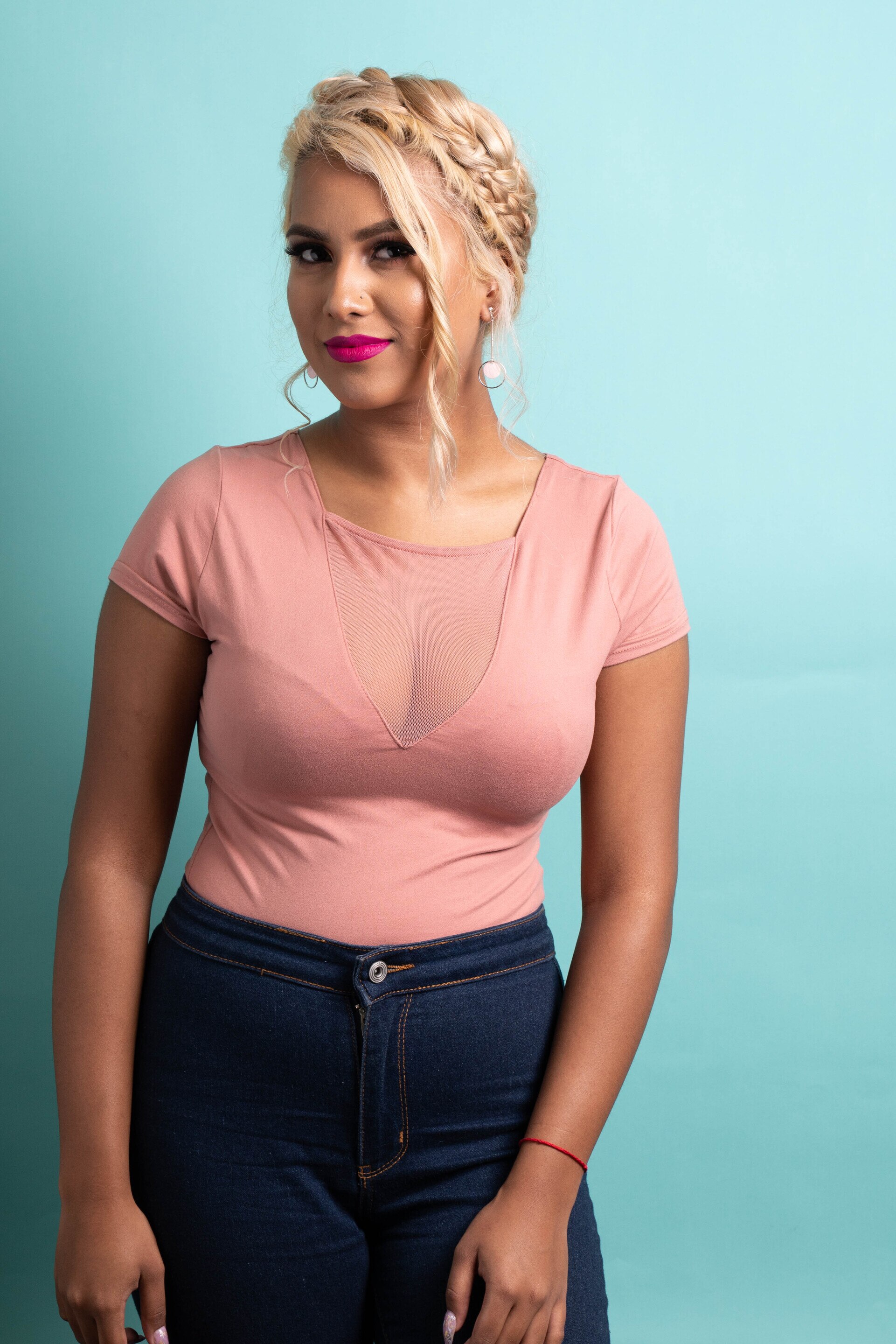 woman with Halo braid