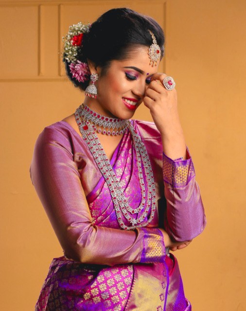 Indian floral chignon