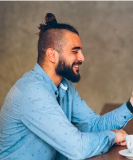 Beard and top knot combo