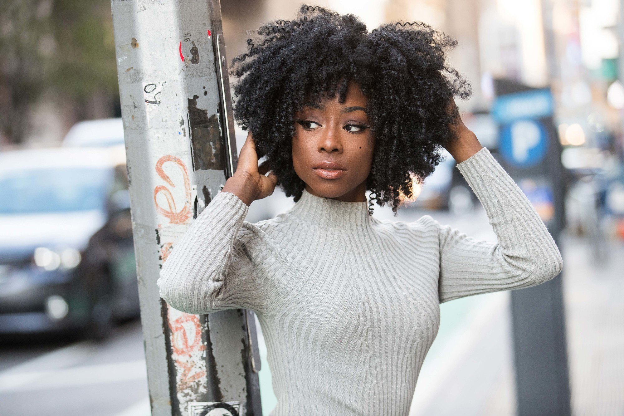 woman with natural hair