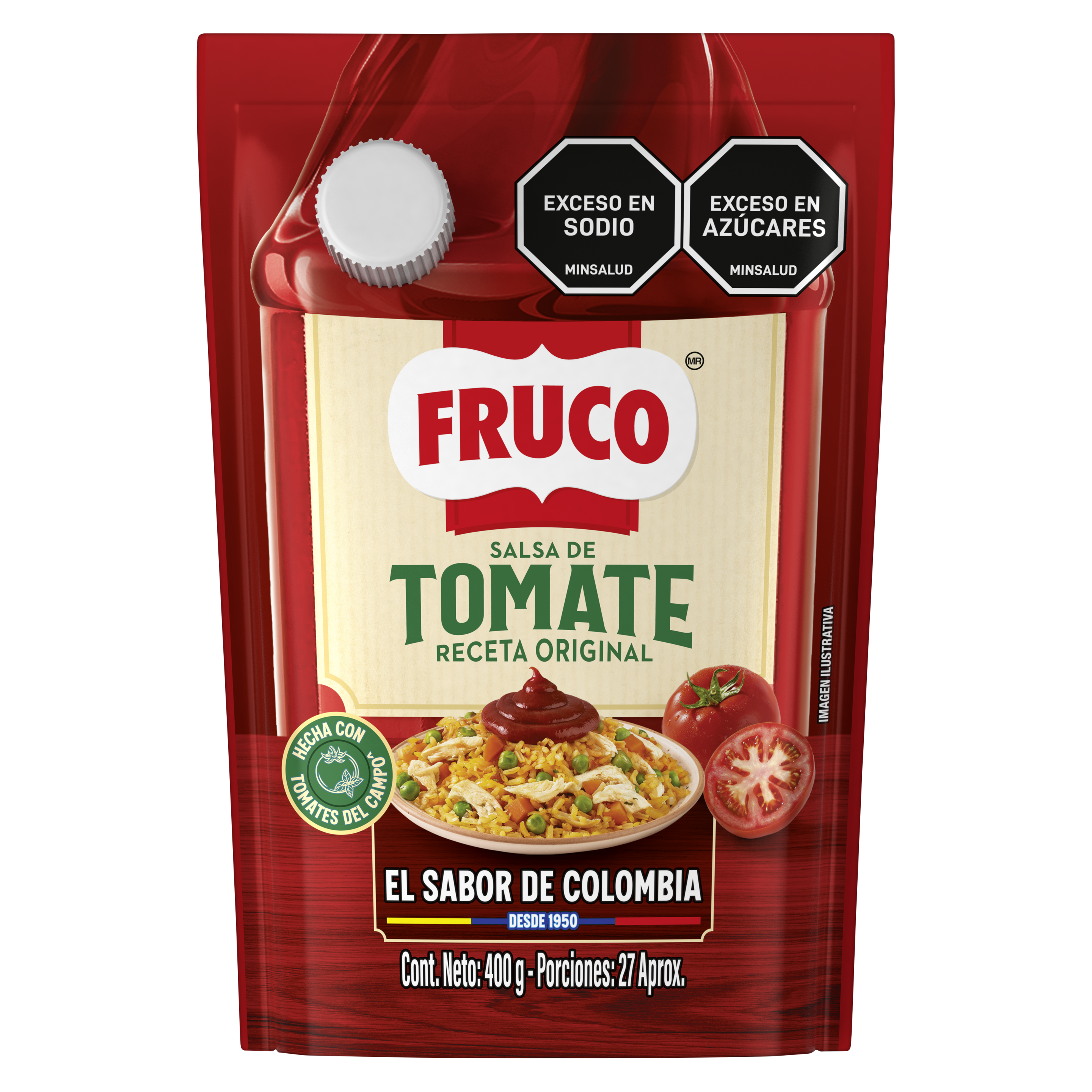 Salsa de Tomate Fruco doypack 400gr packshot