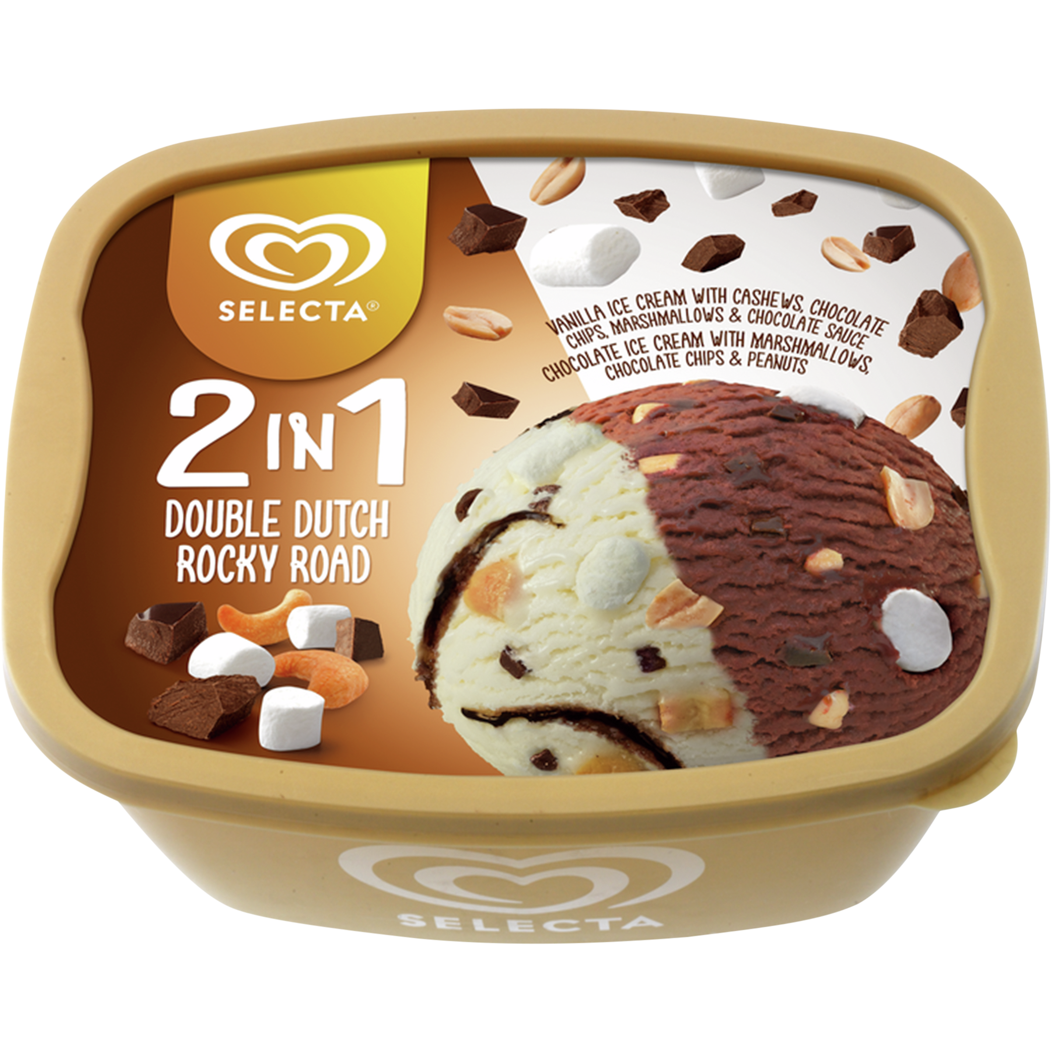 Selecta 2-In-1 Double Dutch + Rocky Road Ice Cream 1