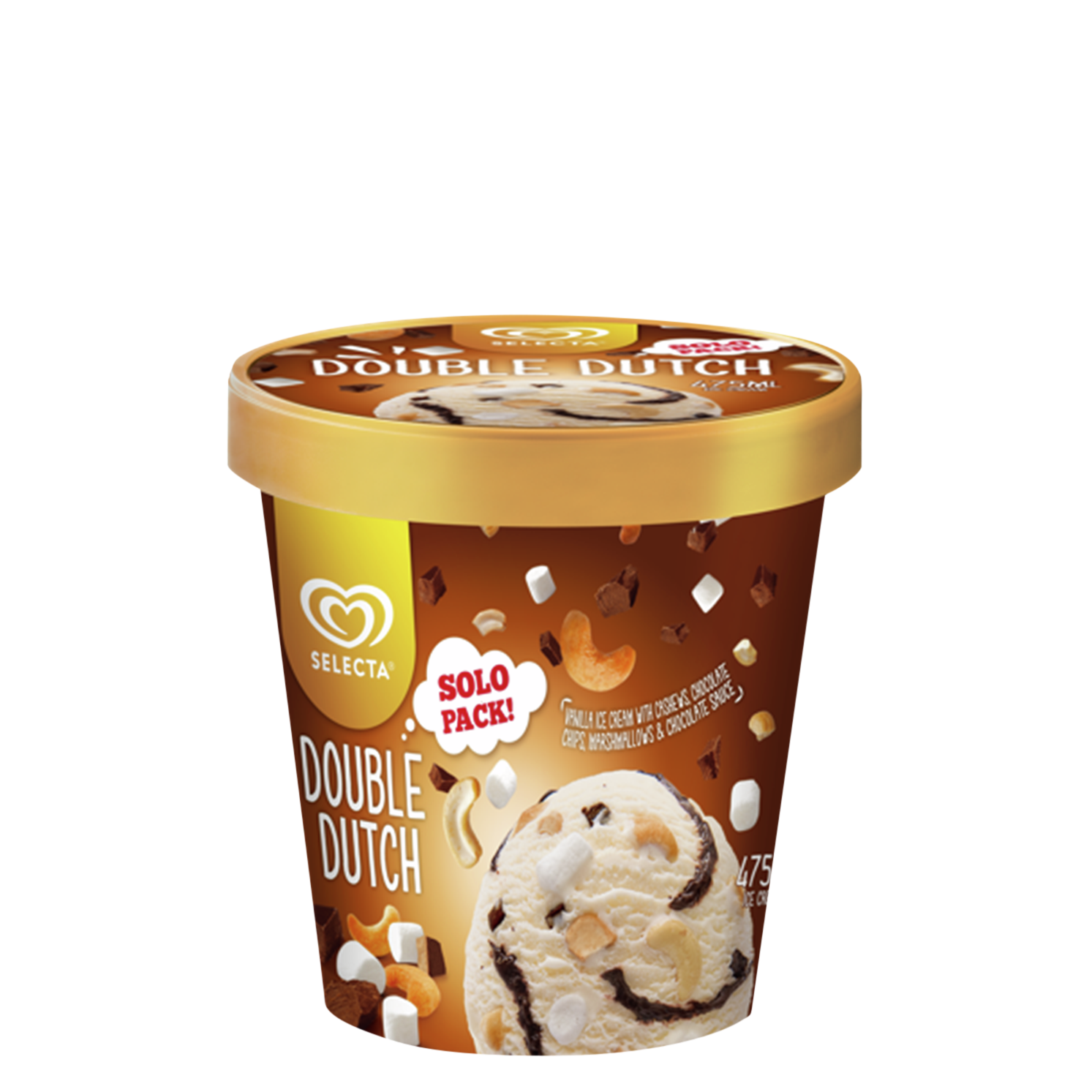Selecta Double Dutch Ice Cream Solo Pack 475Ml