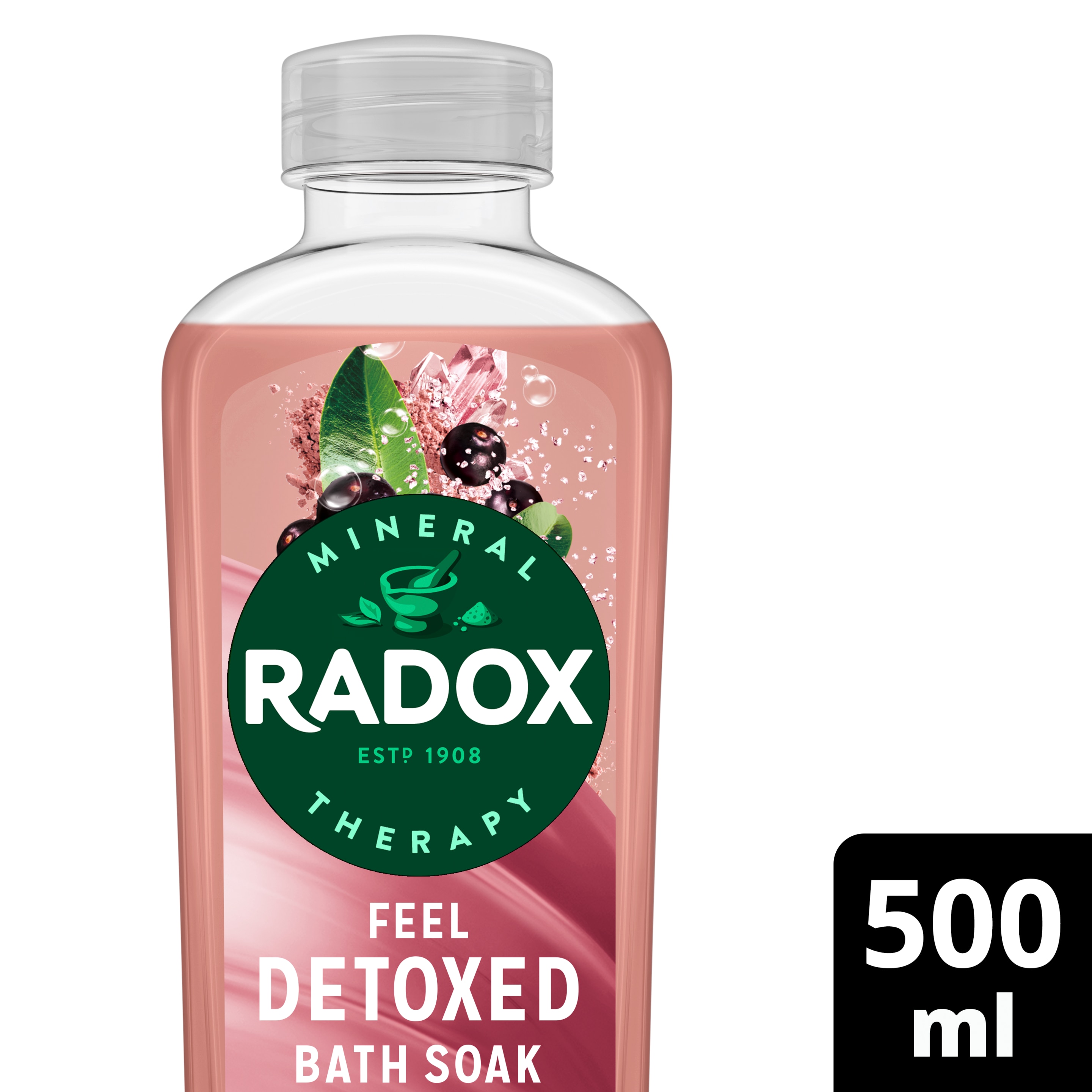 Radox Feel Detoxed Bath Soak 500ml with Acai Berry Scent