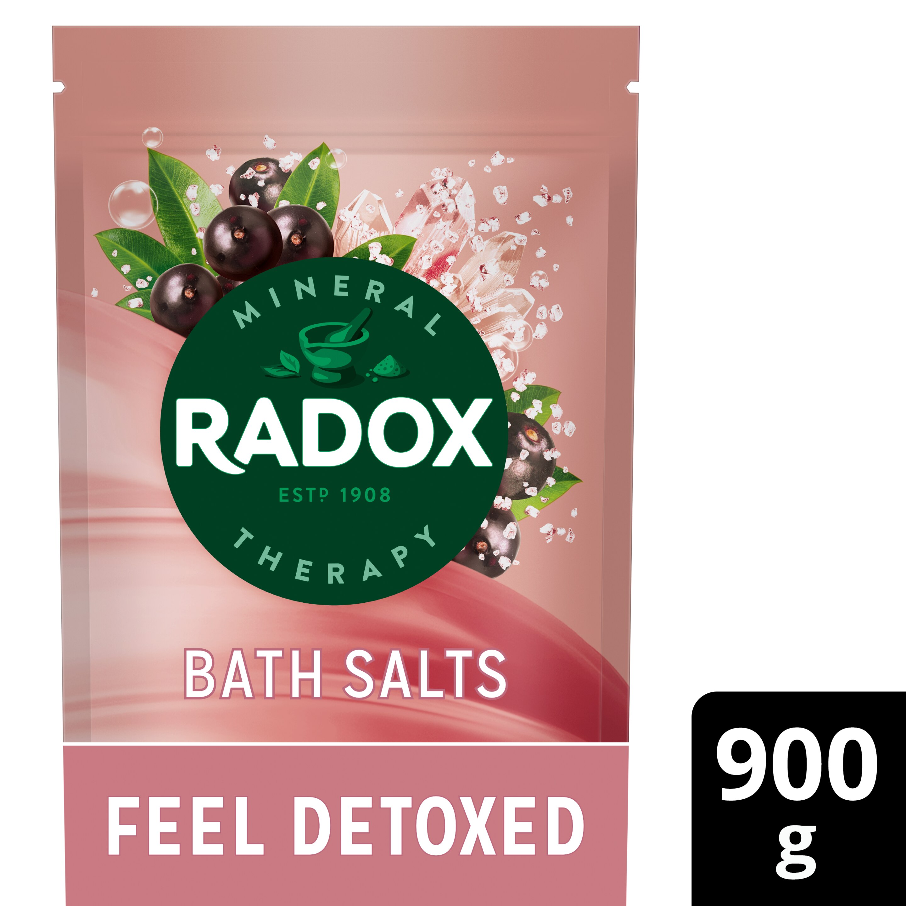 Radox Detoxed Bath Salts 900g with Acai Berry Scent