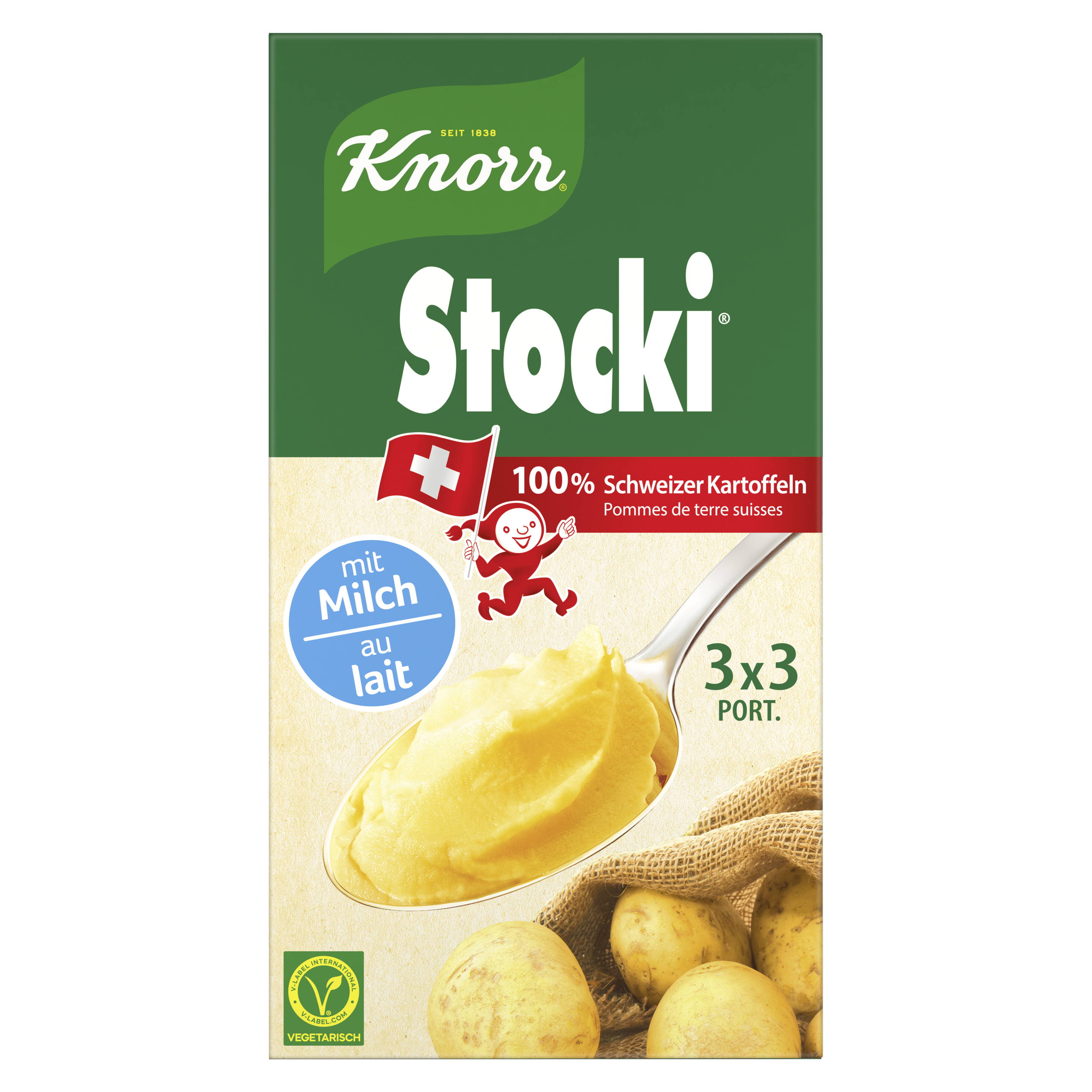 Knorr Stocki mit Milch Kartoffelstock  3x3 Portionen packshot