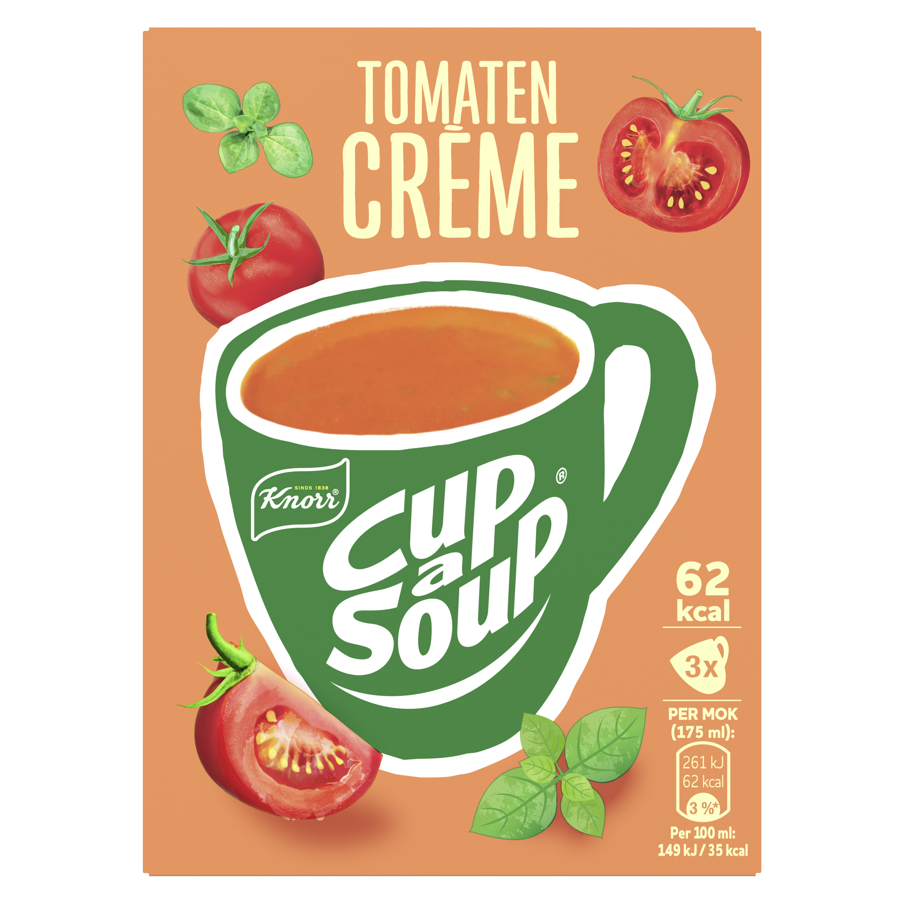 Knorr  Cup-a-Soup Tomaten Crème 3 x 175 ml packshot