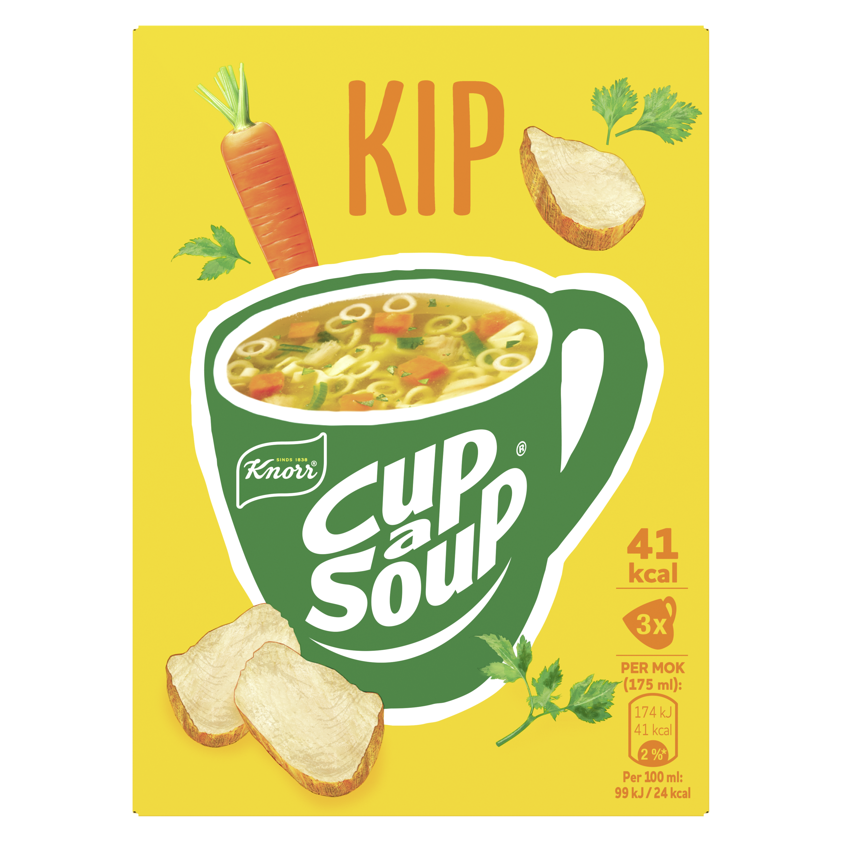 Knorr  Cup-a-Soup Kip 3 x 175 ml packshot