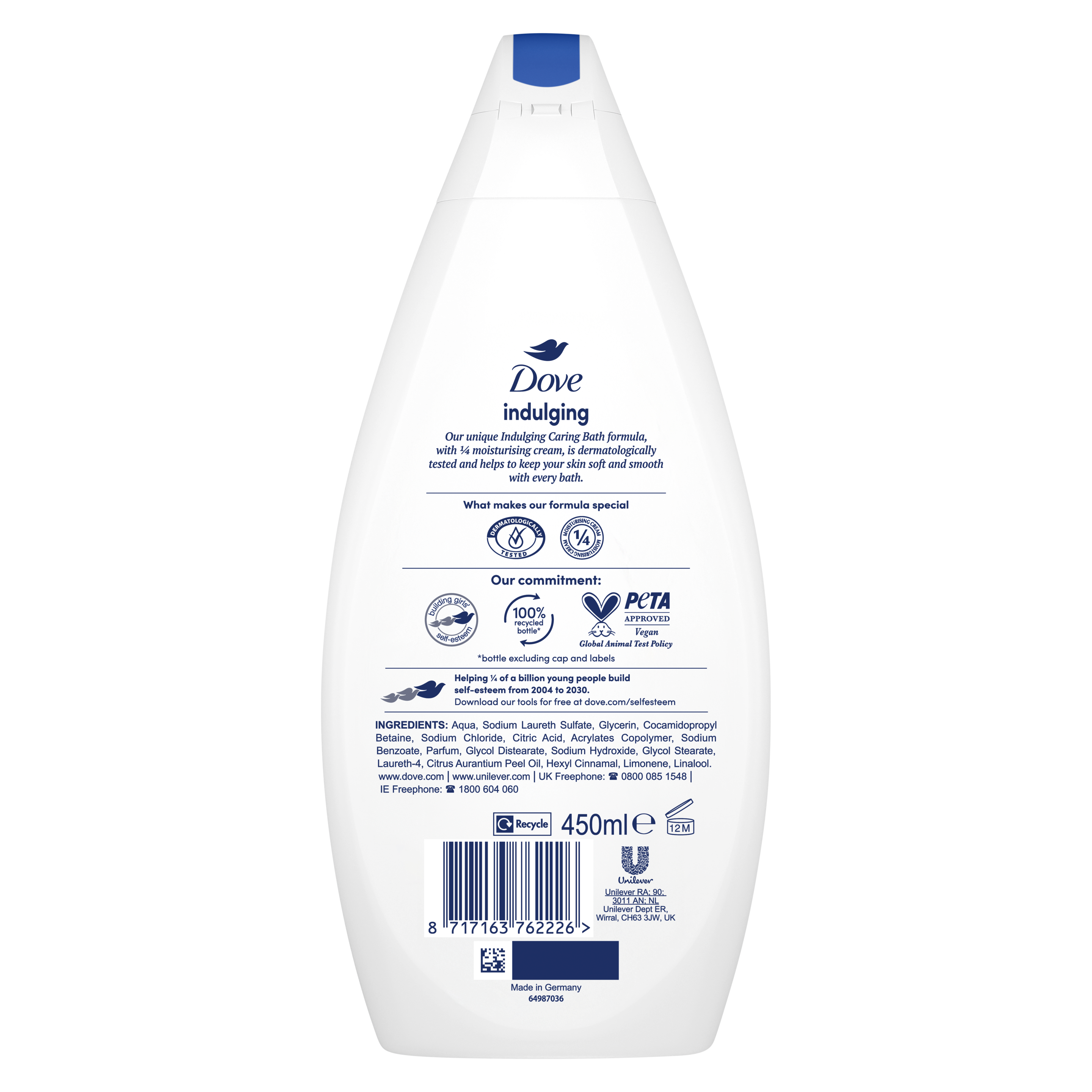 Dove Indulging Caring Bath Soak 450ml
