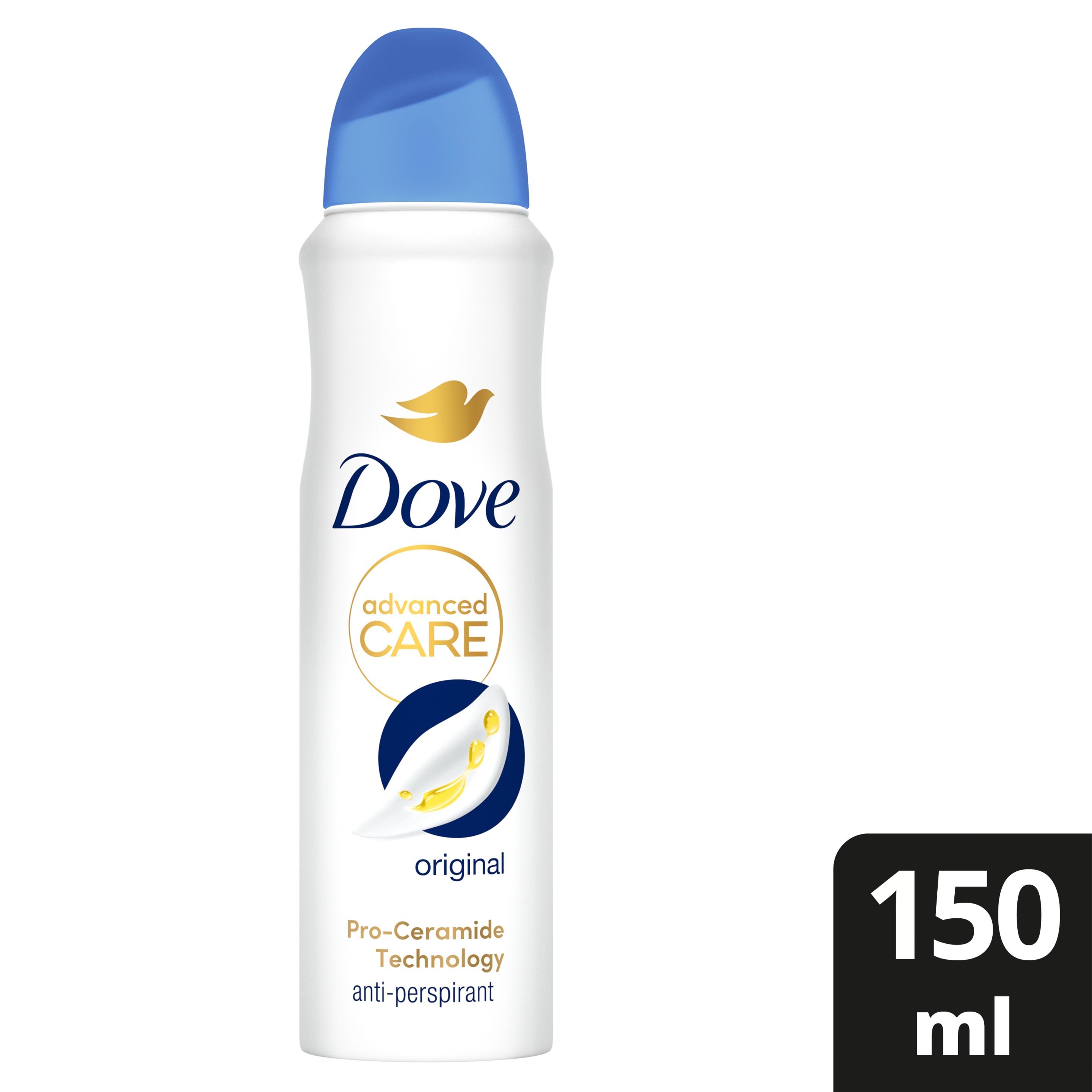 Dove Advanced Care Original  Antiperspirant Deodorant Body Spray  6x150ml packshot