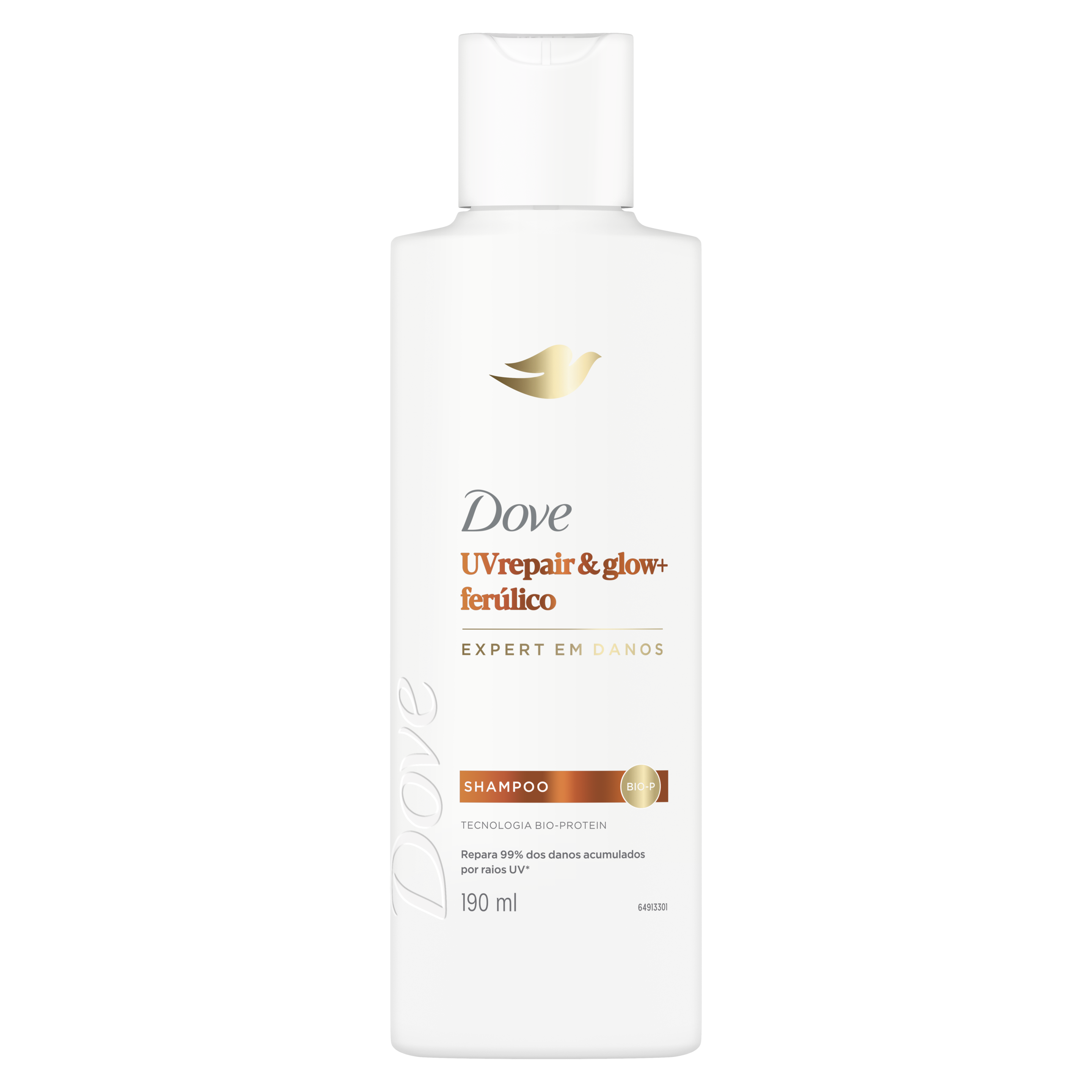 Dove Shampoo UV Repair & Glow + Ferúlico 190ml packshot