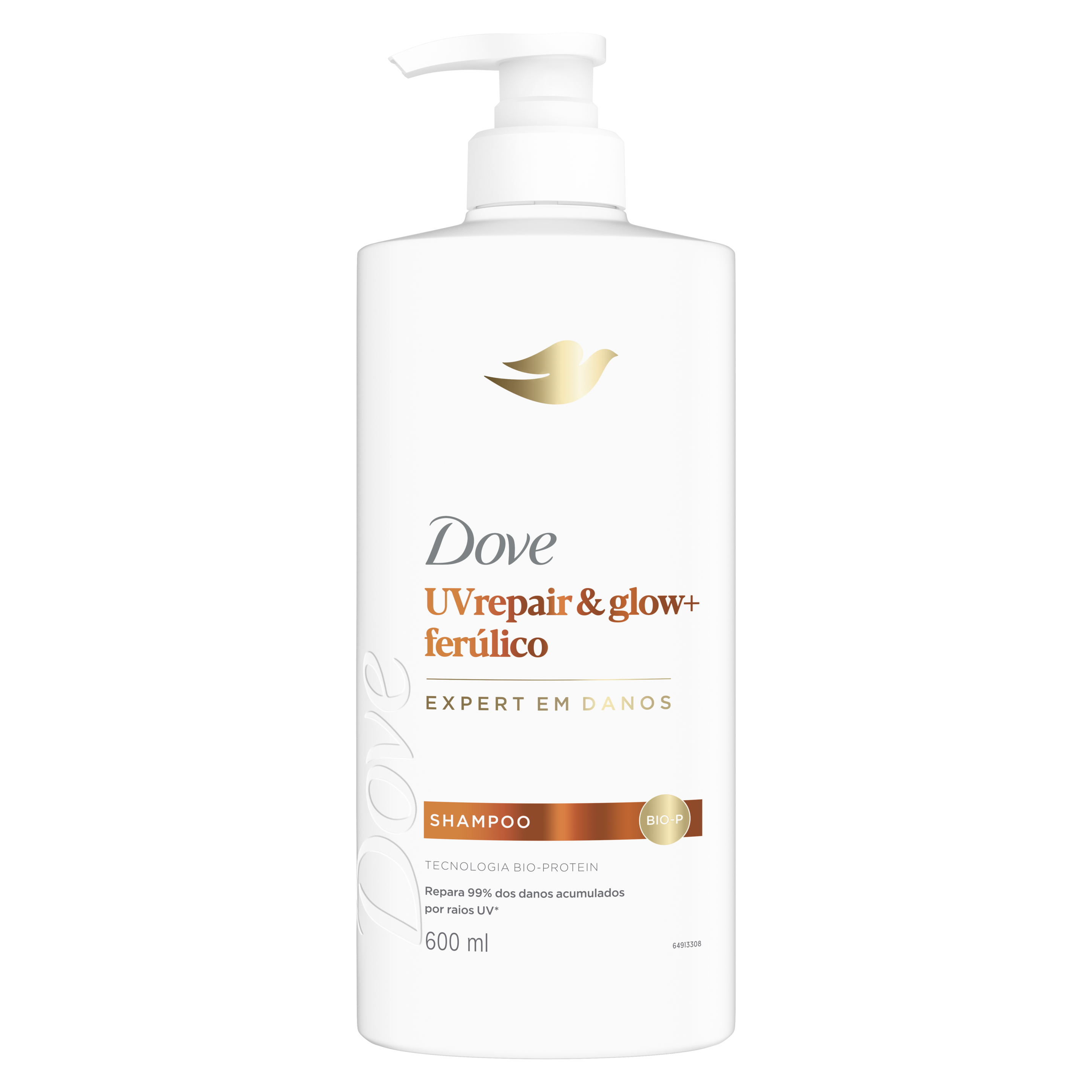Dove Shampoo UV Repair & Glow + Ferúlico 600ml packshot