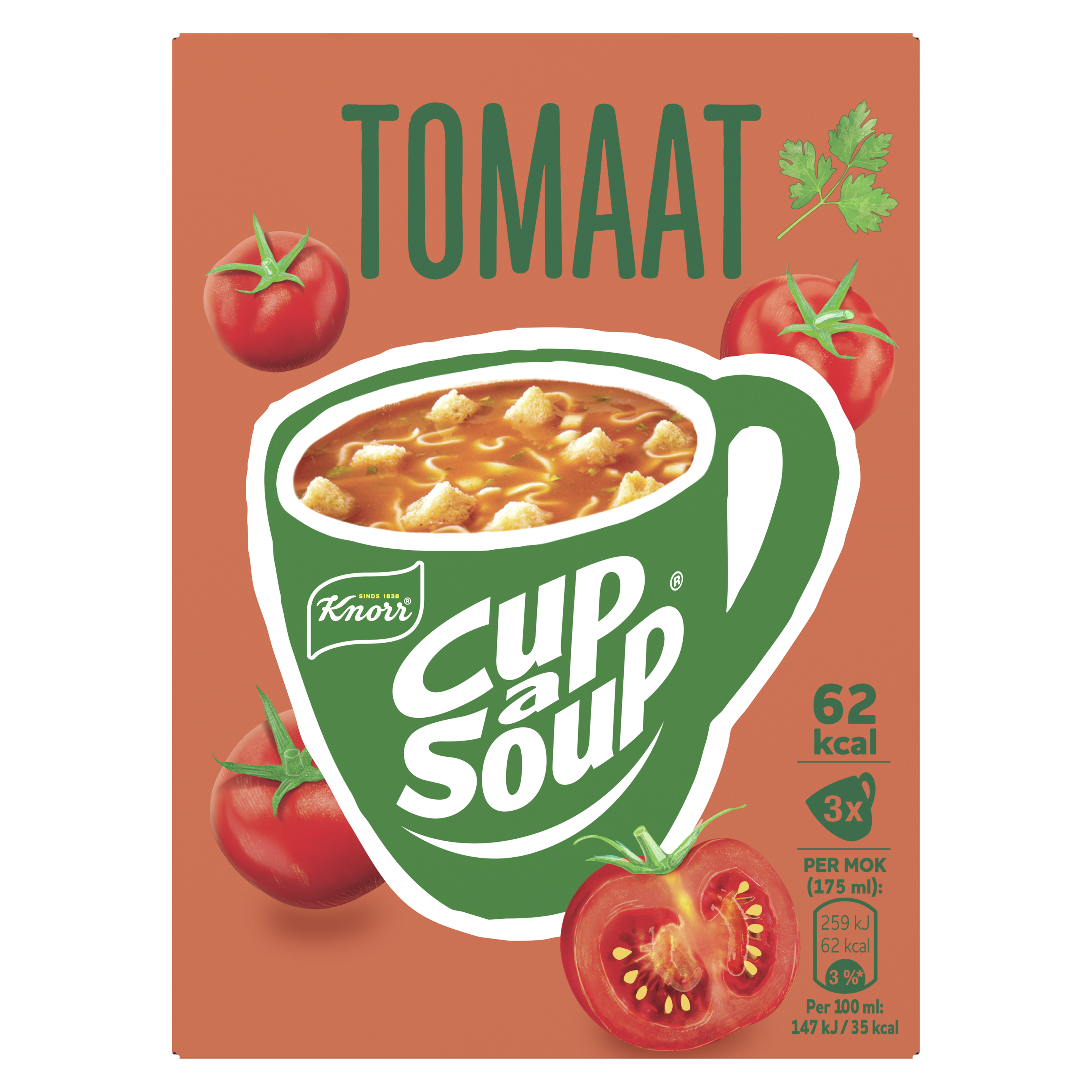 Knorr  Cup-a-Soup Tomaat 3 x 175 ml packshot