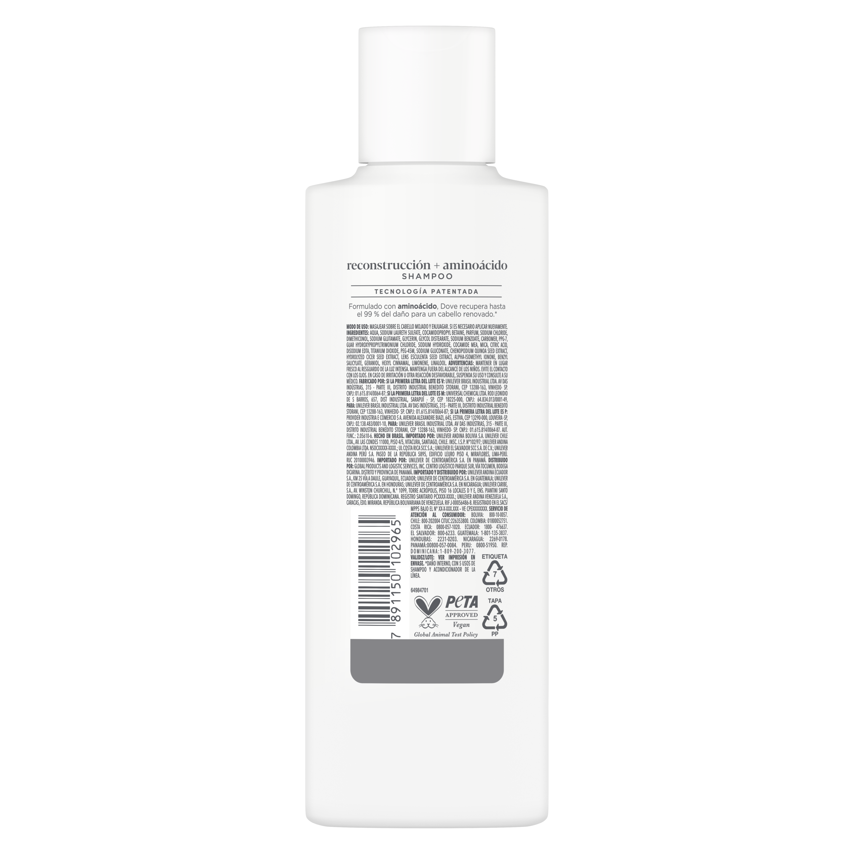 Dove Shampoo Reconstrucción + Aminoacidos