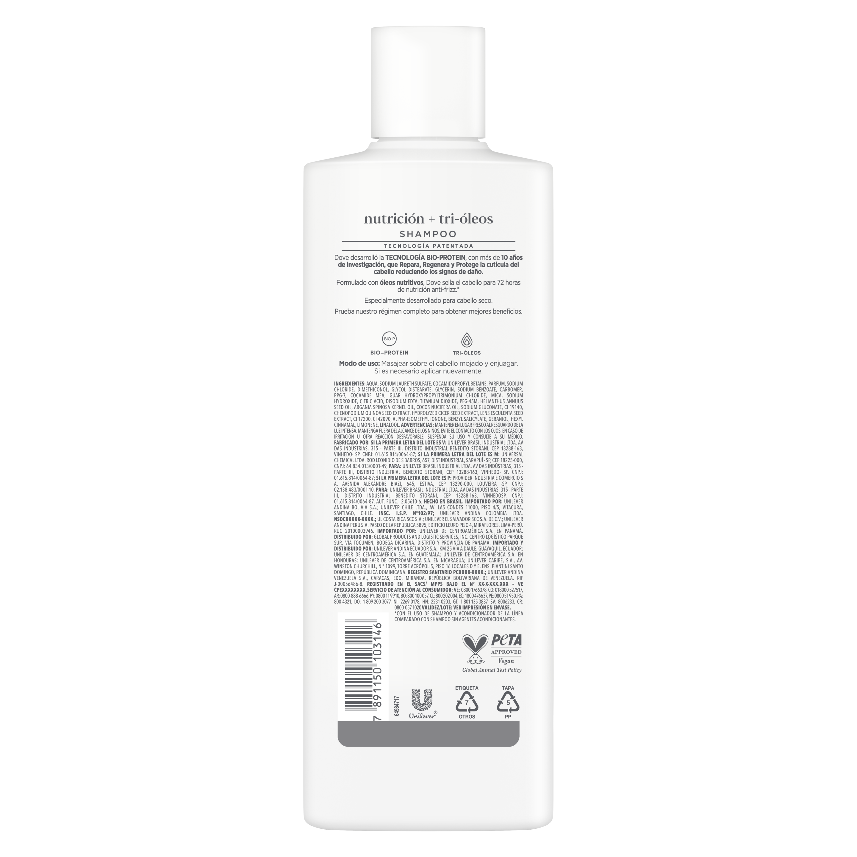 Dove Shampoo Nutricion + Tri-Oleos