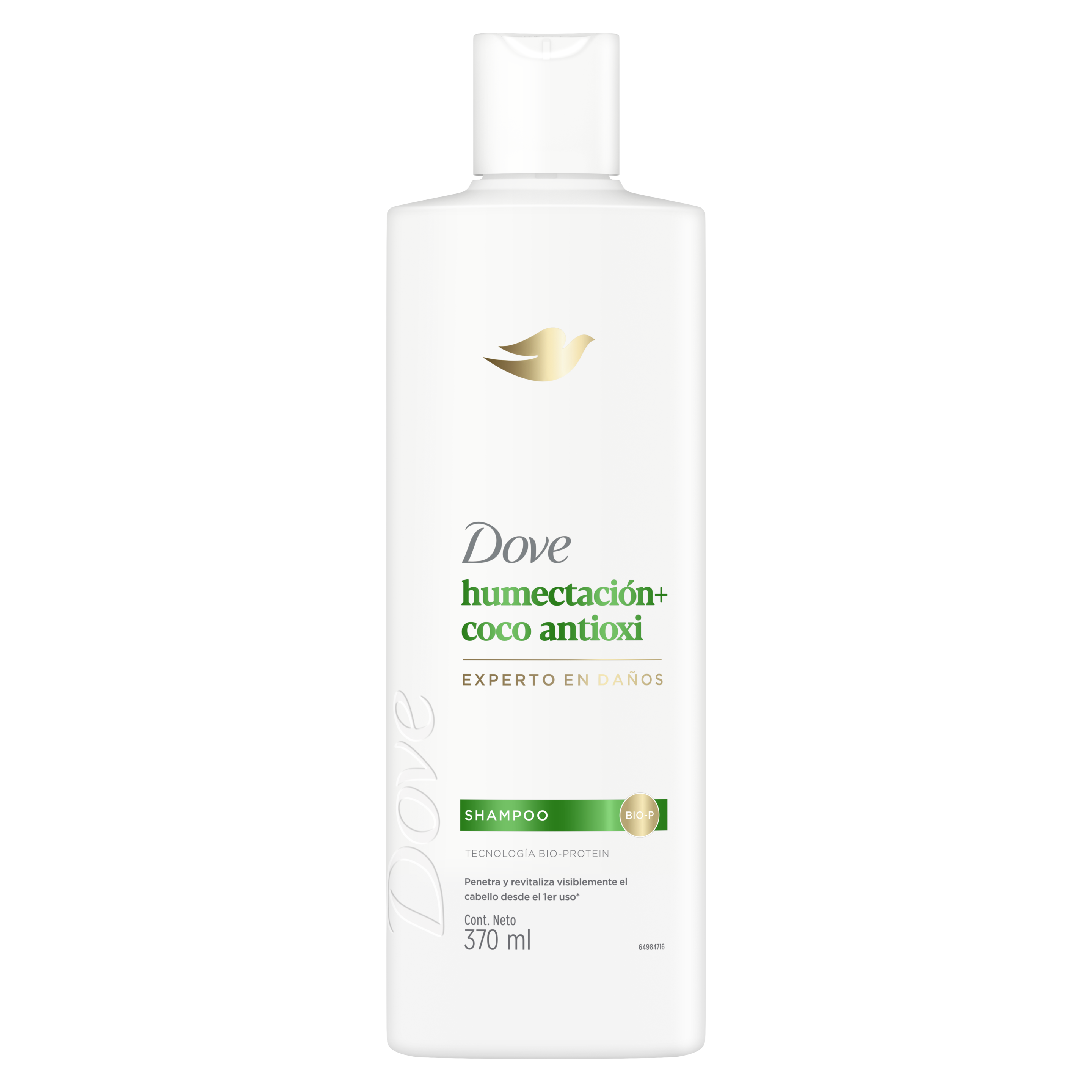 Dove Shampoo Humectación + Coco Antioxi 370 ml