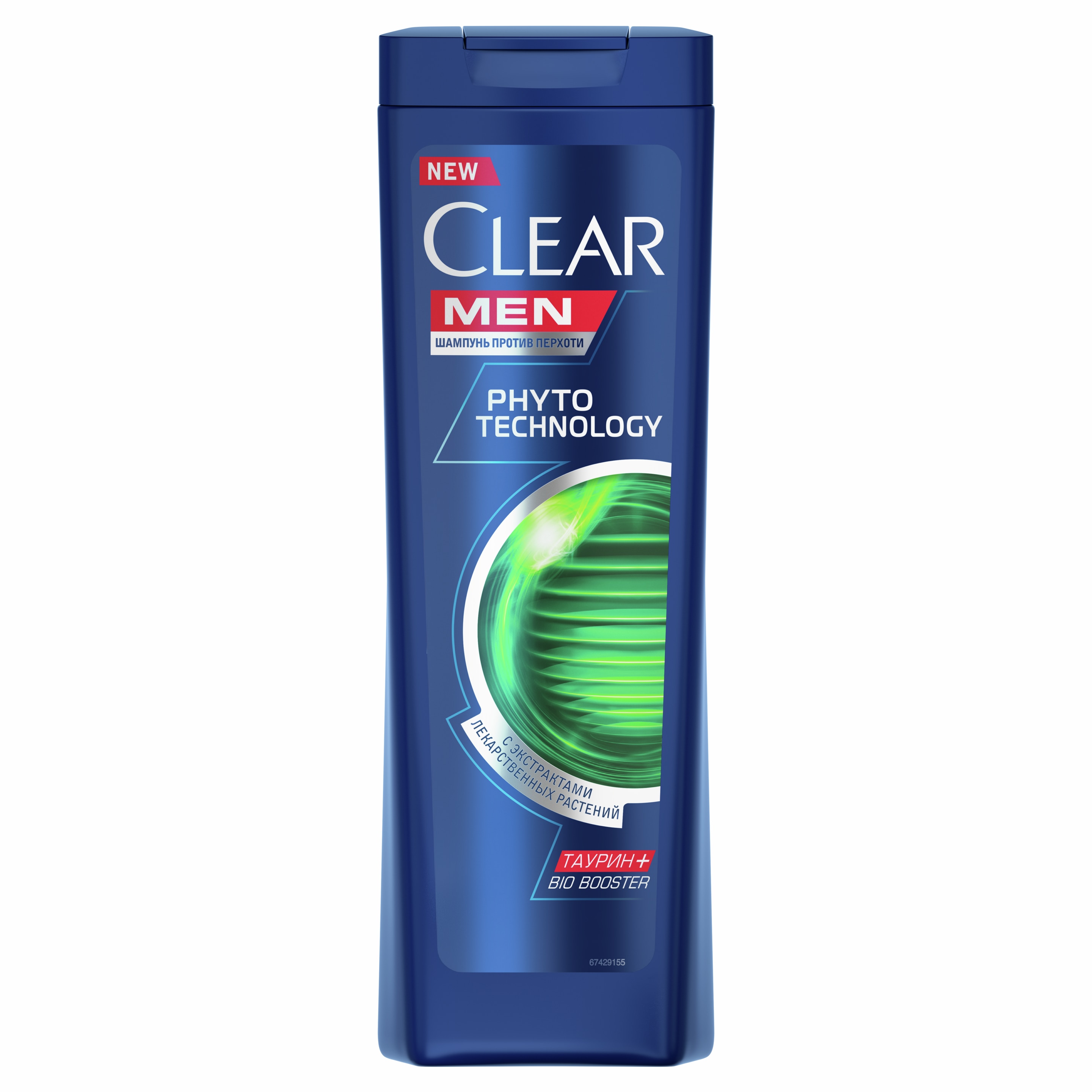 Front of shampoo pack ШАМПУНЬ CLEAR VITA ABE ПРОТИ ЛУПИ ДЛЯ ЧОЛОВІКІВ ФІТОТЕХНОЛОГІЯ 400МЛ