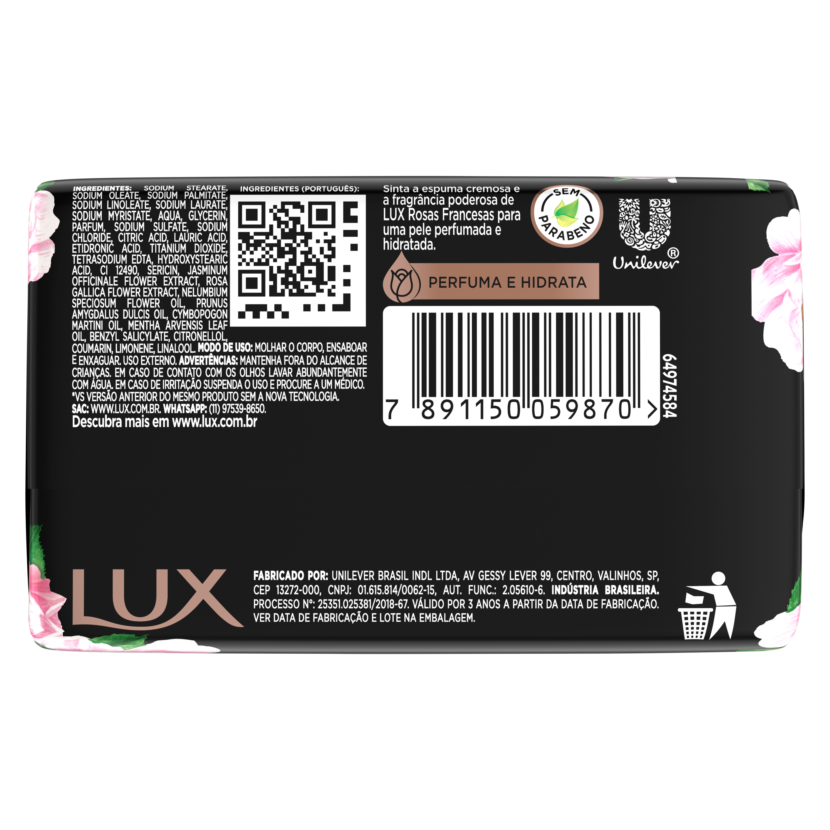 Sabonete em Barra Rosas Francesas