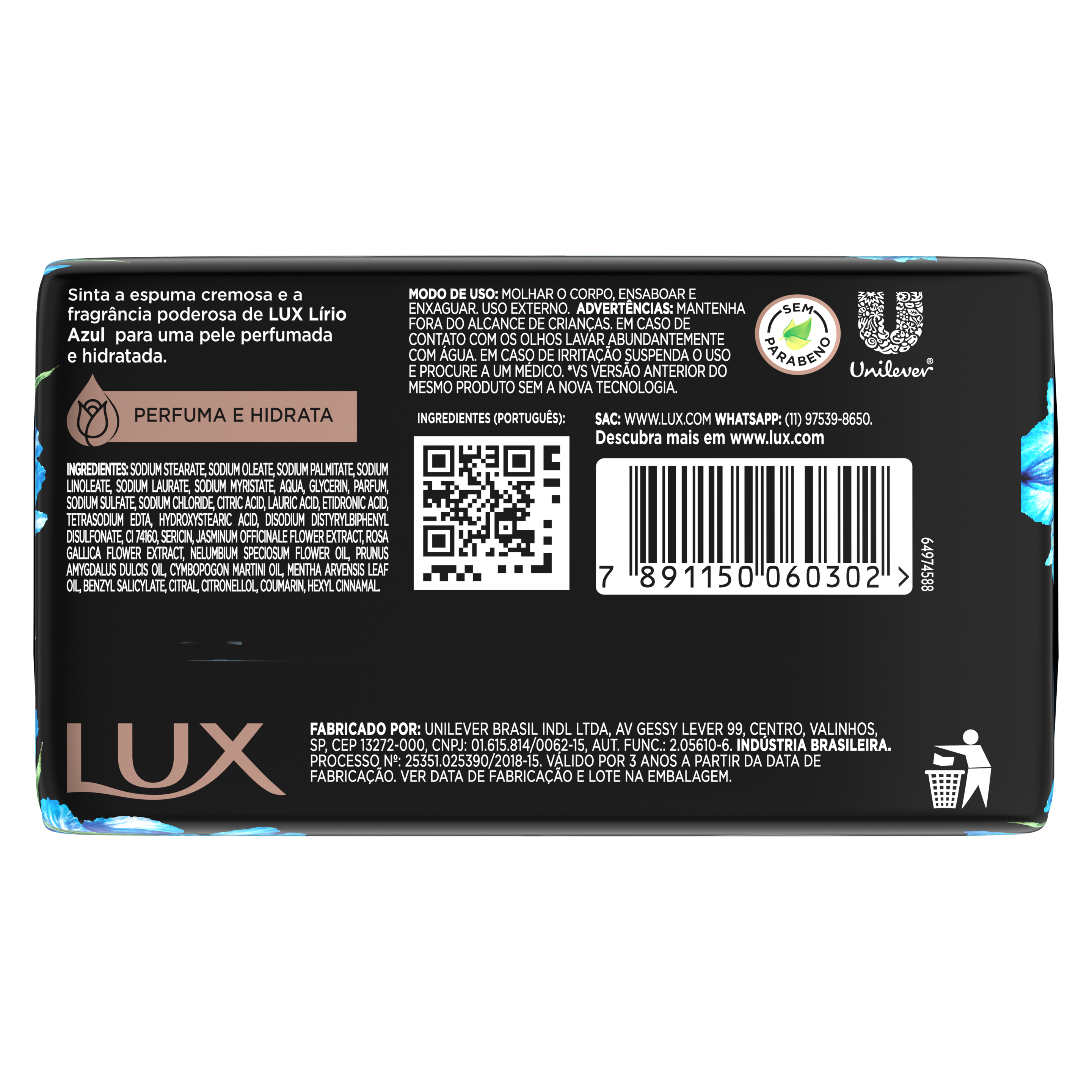 Sabonete em Barra Lírio Azul