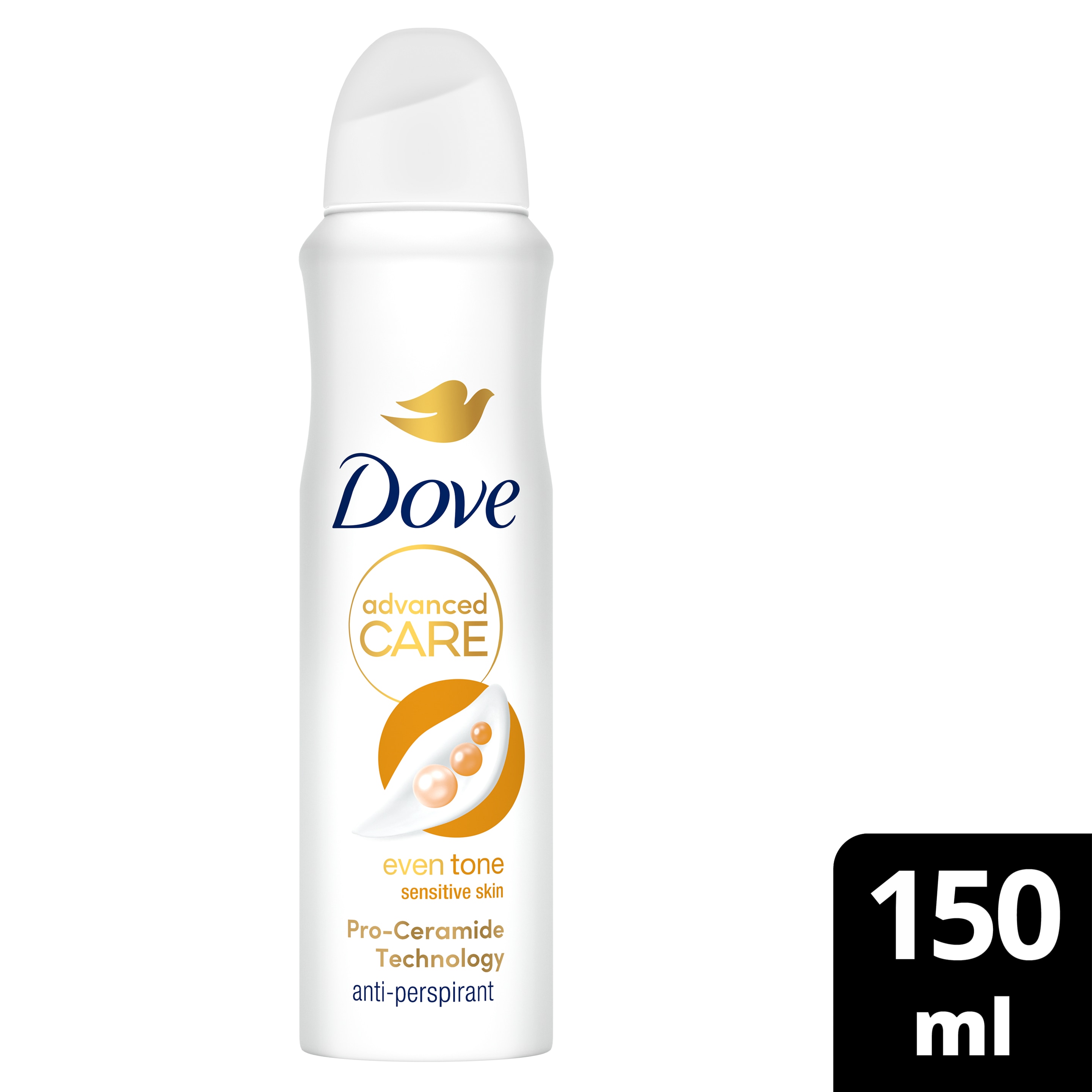 Dove Advanced Care  Even Tone Sensitive  Antiperspirant Deodorant Body Spray  150ml packshot