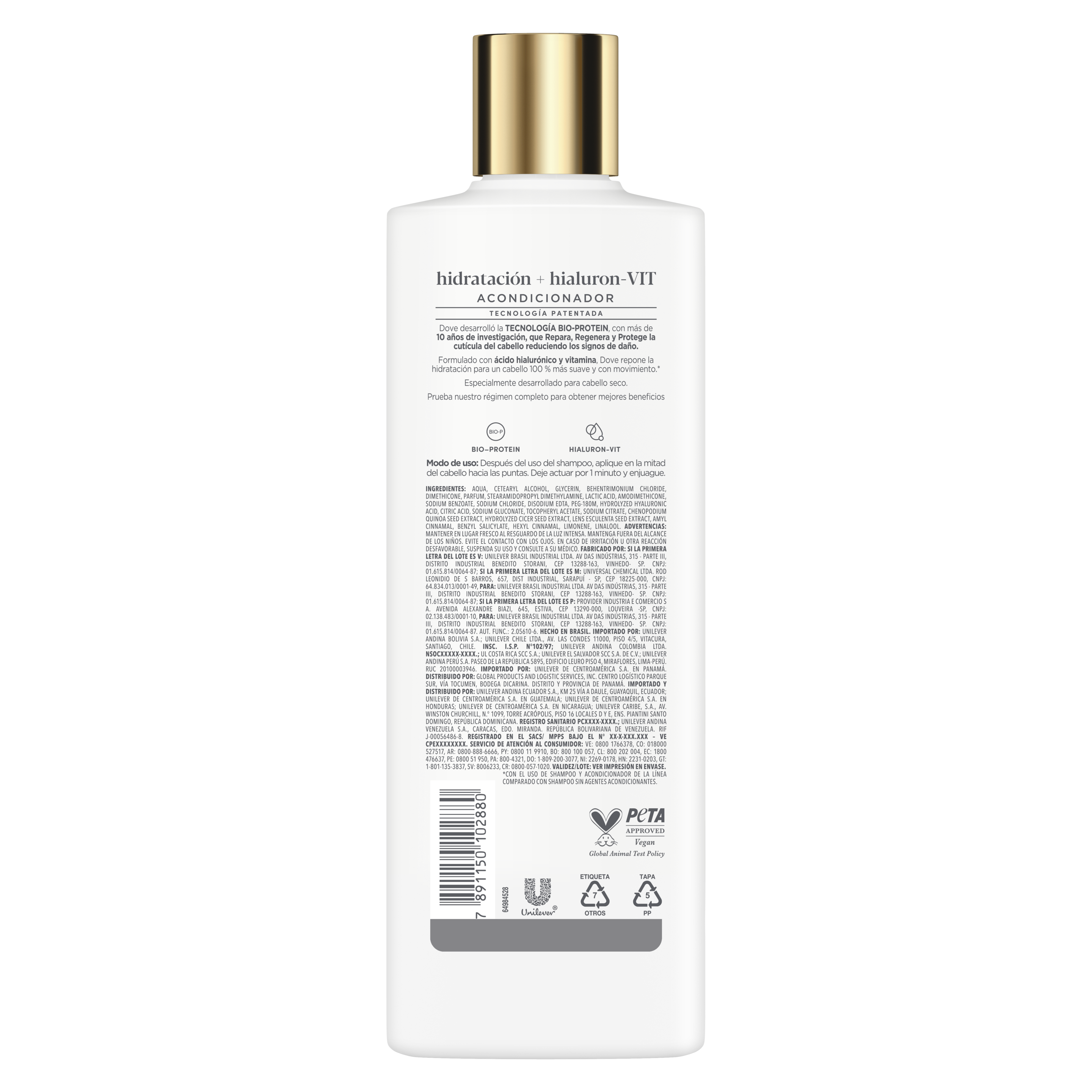 Dove Acondicionador Hidratación + Hialurónico