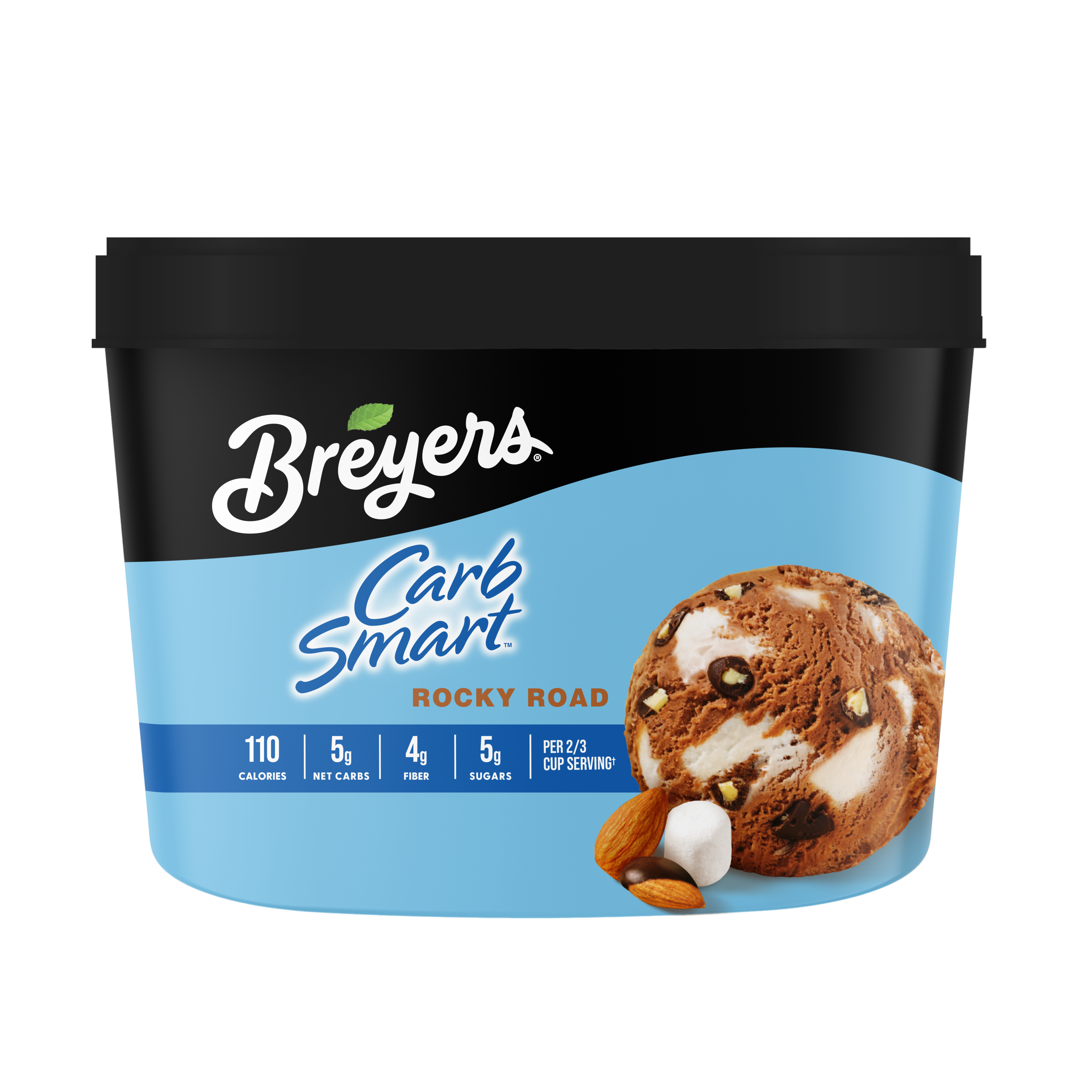 A 48 ounce tub of  Breyers® CarbSmart™ simple pack image packshot