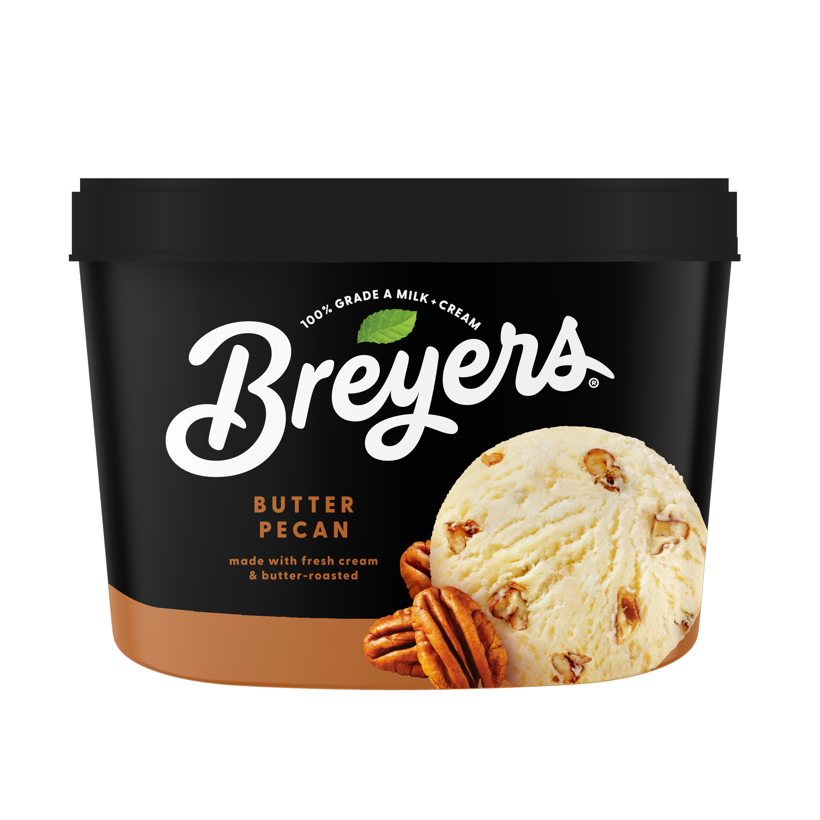 A 48 ounce tub of Breyers® Butter Pecan simple pack image packshot
