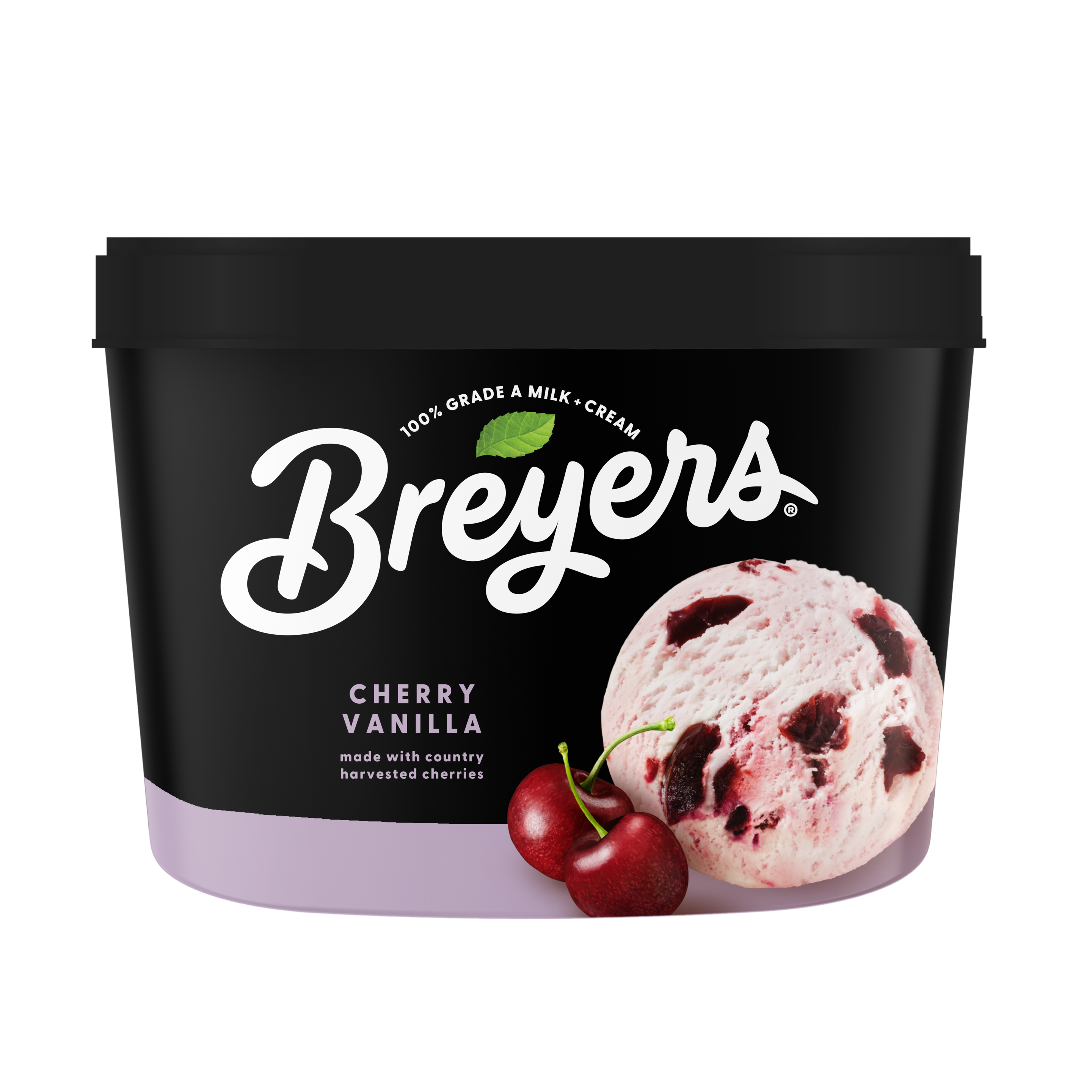 A 48 ounce tub of Breyers® Cherry Vanilla simple pack image packshot