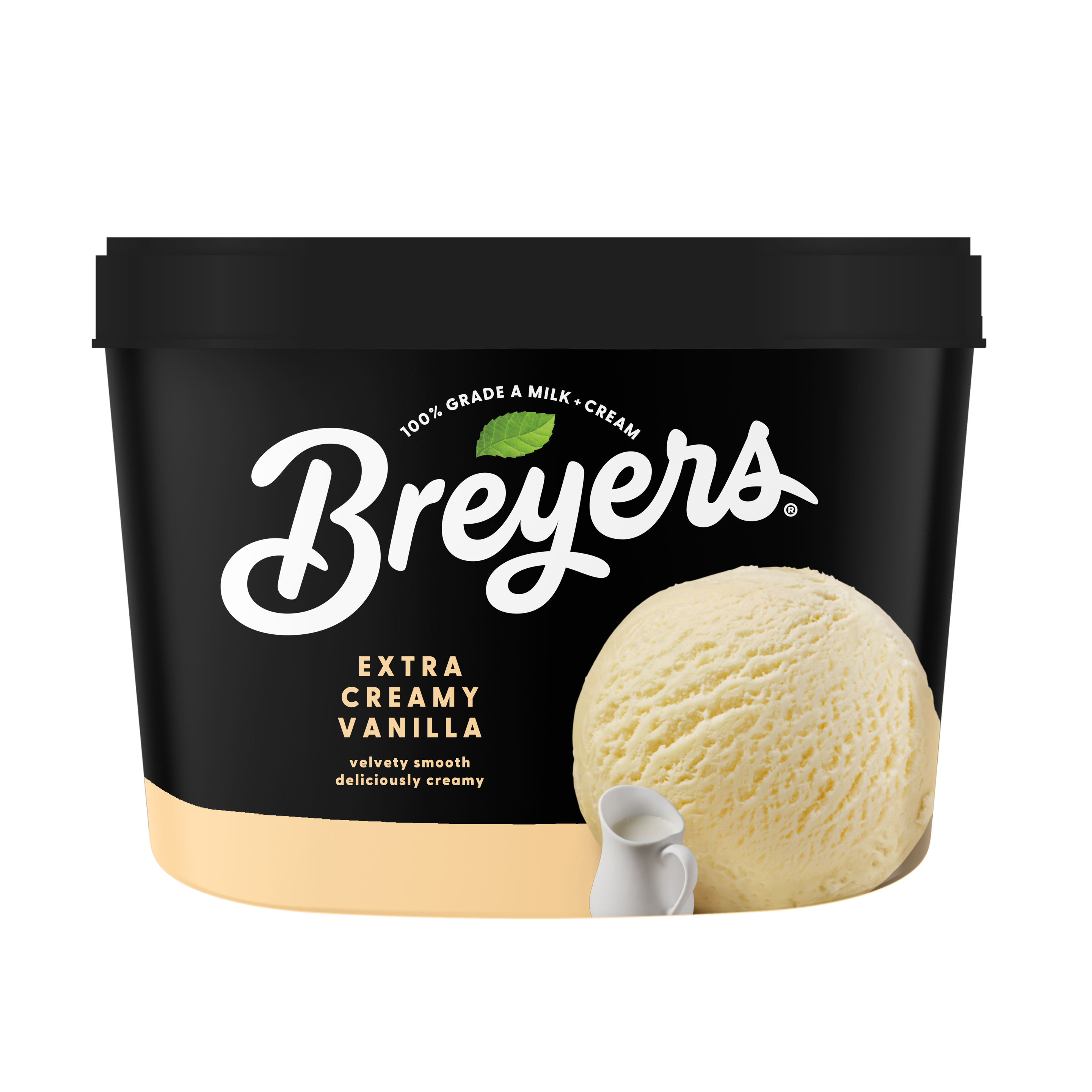A 48 ounce tub of Breyers® Extra Creamy Vanilla simple pack image packshot