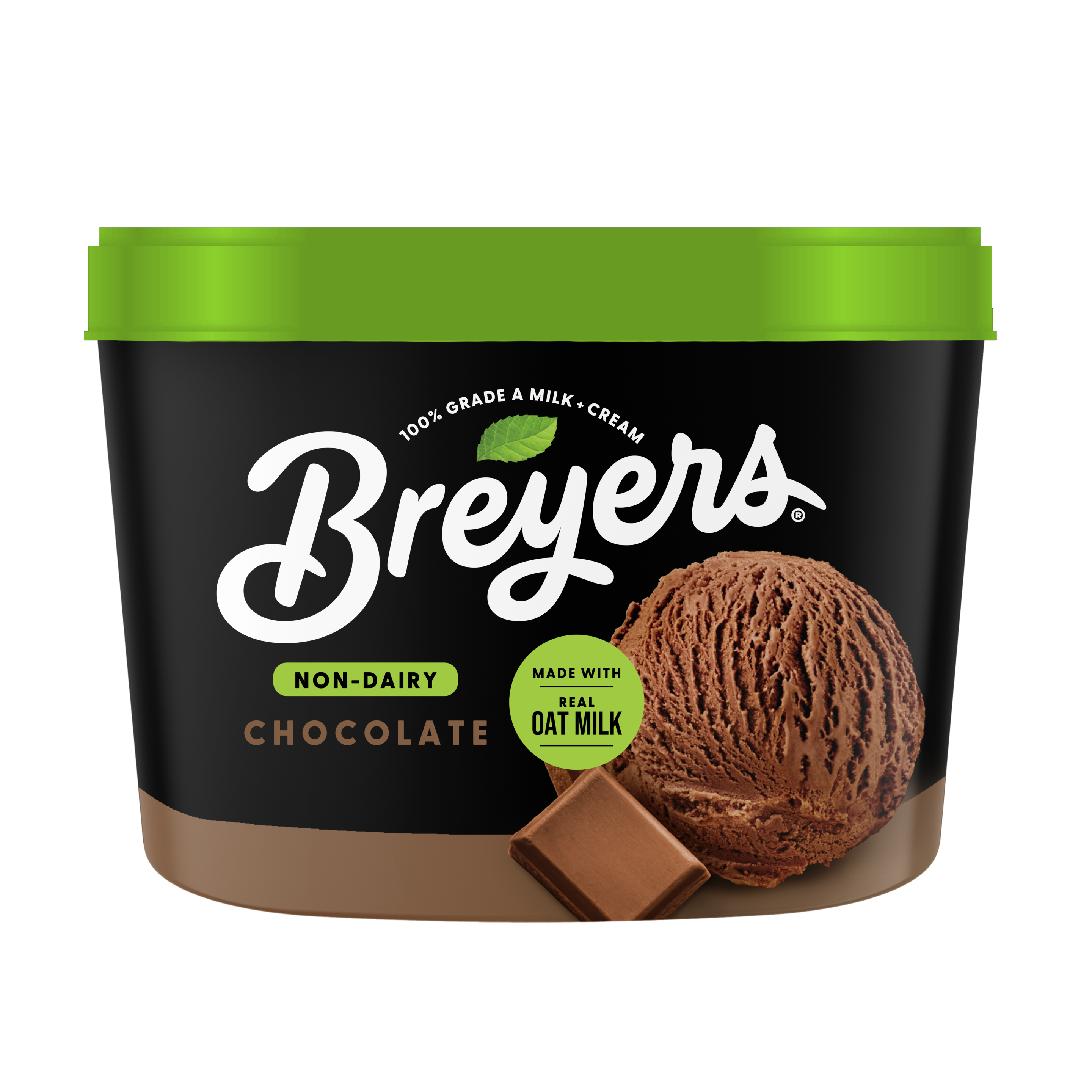 A 48 ounce tub of Breyers® Non-Dairy Chocolate simple pack image packshot