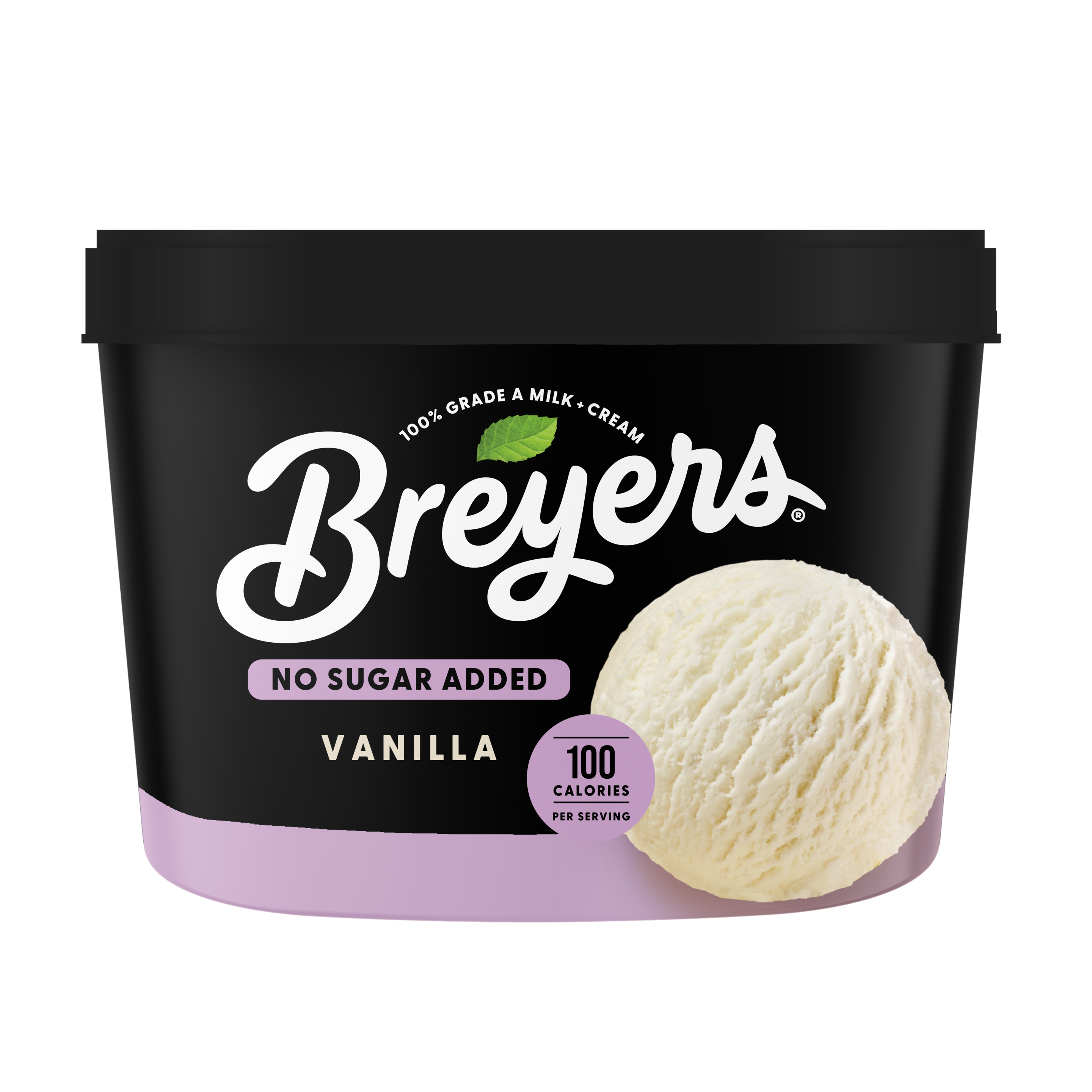 A 48 ounce tub of Breyers® No Sugar Added Vanilla simple pack image