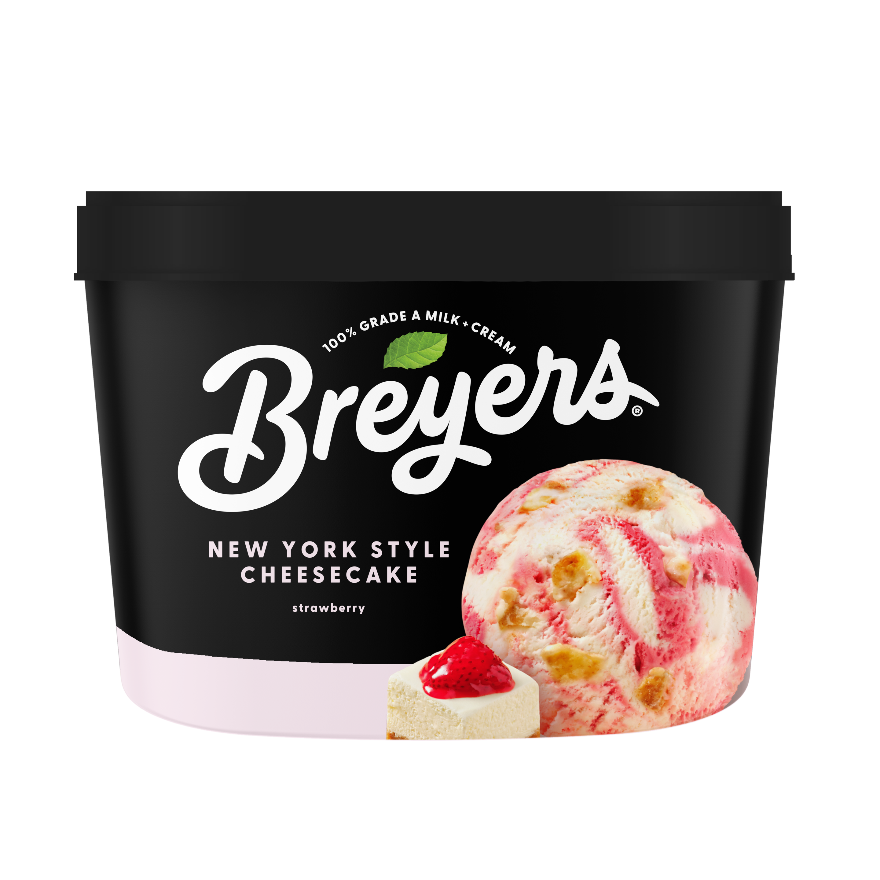 A 48 ounce tub of Breyers® New York Style Cheesecake simple pack image packshot