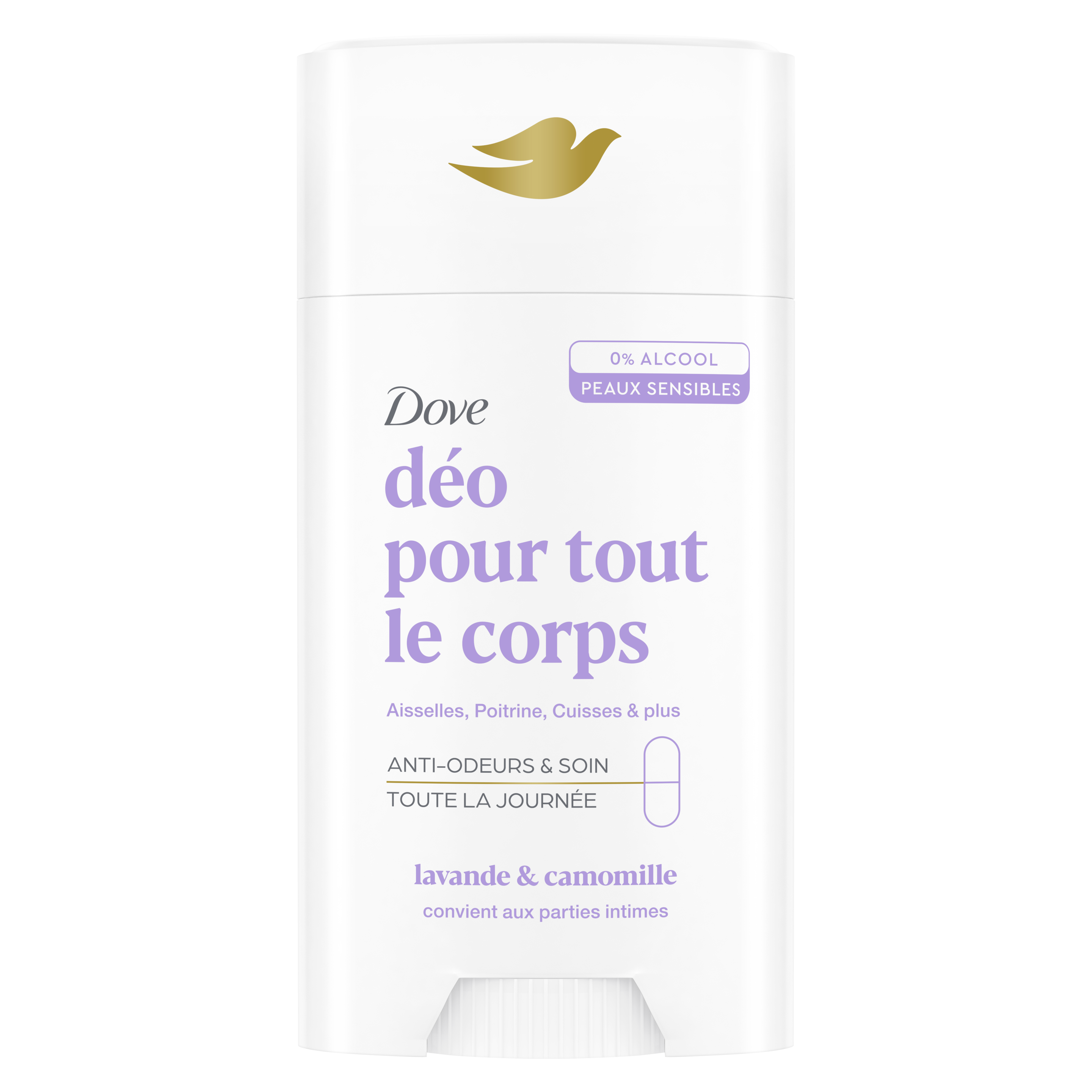 Dove Déodorant pour tout le corps Lavande & Camomille Stick 75ml packshot