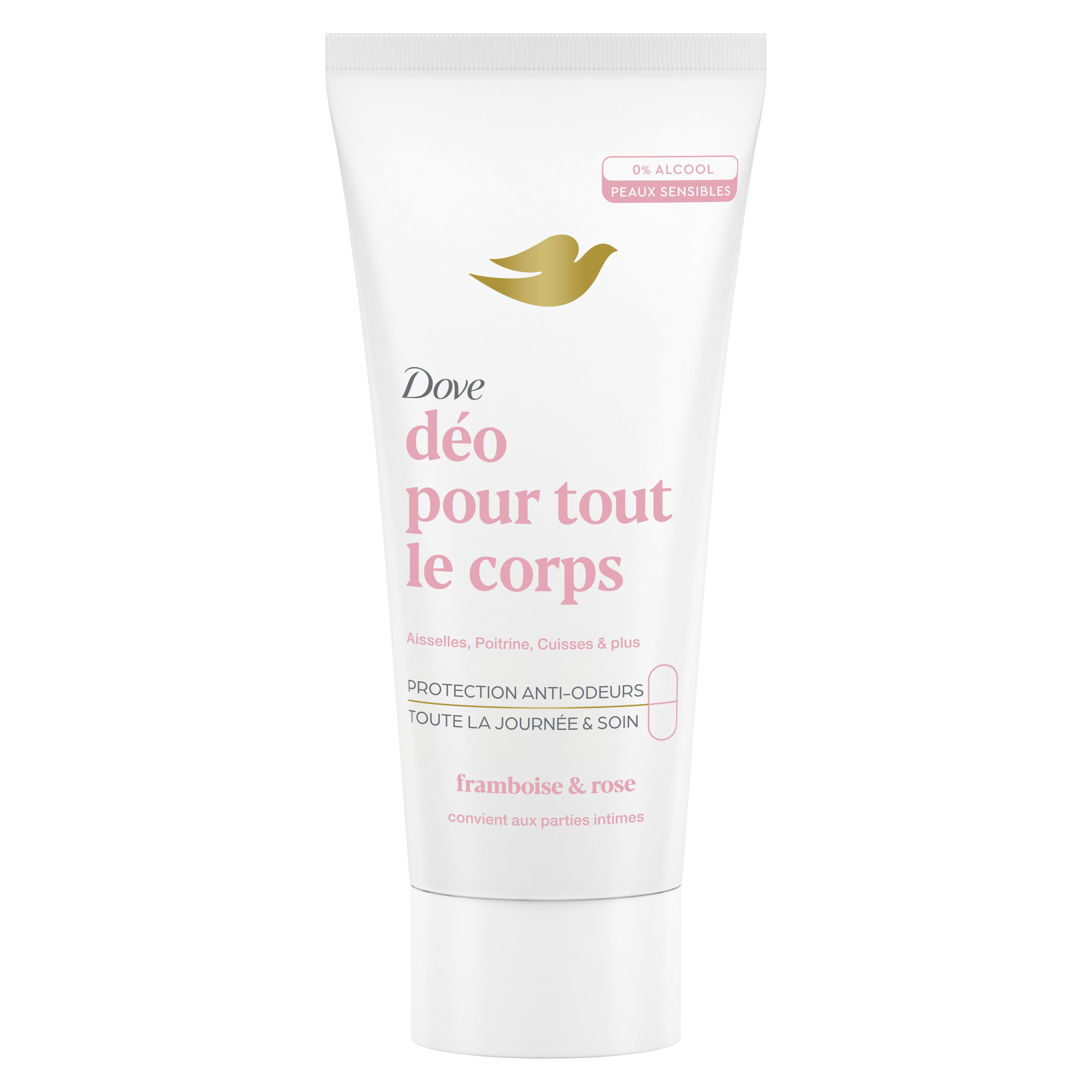 Dove Déodorant pour tout le corps Framboise & Rose Crème 75ml packshot