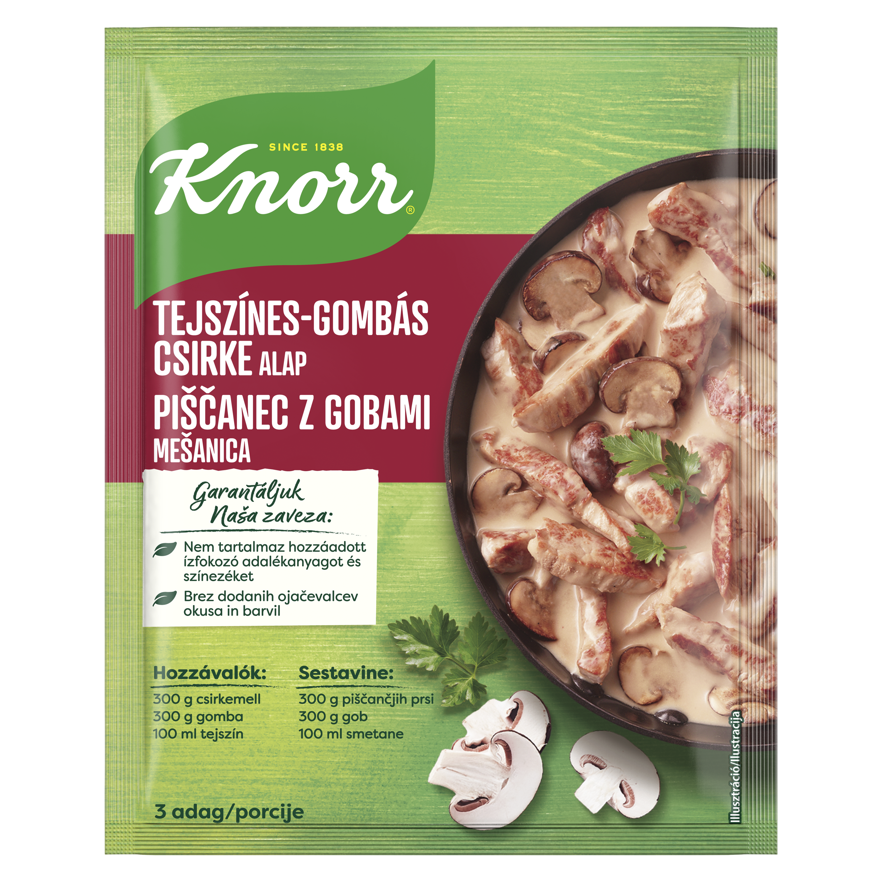 Knorr Tejszínes-gombás csirke alap packshot