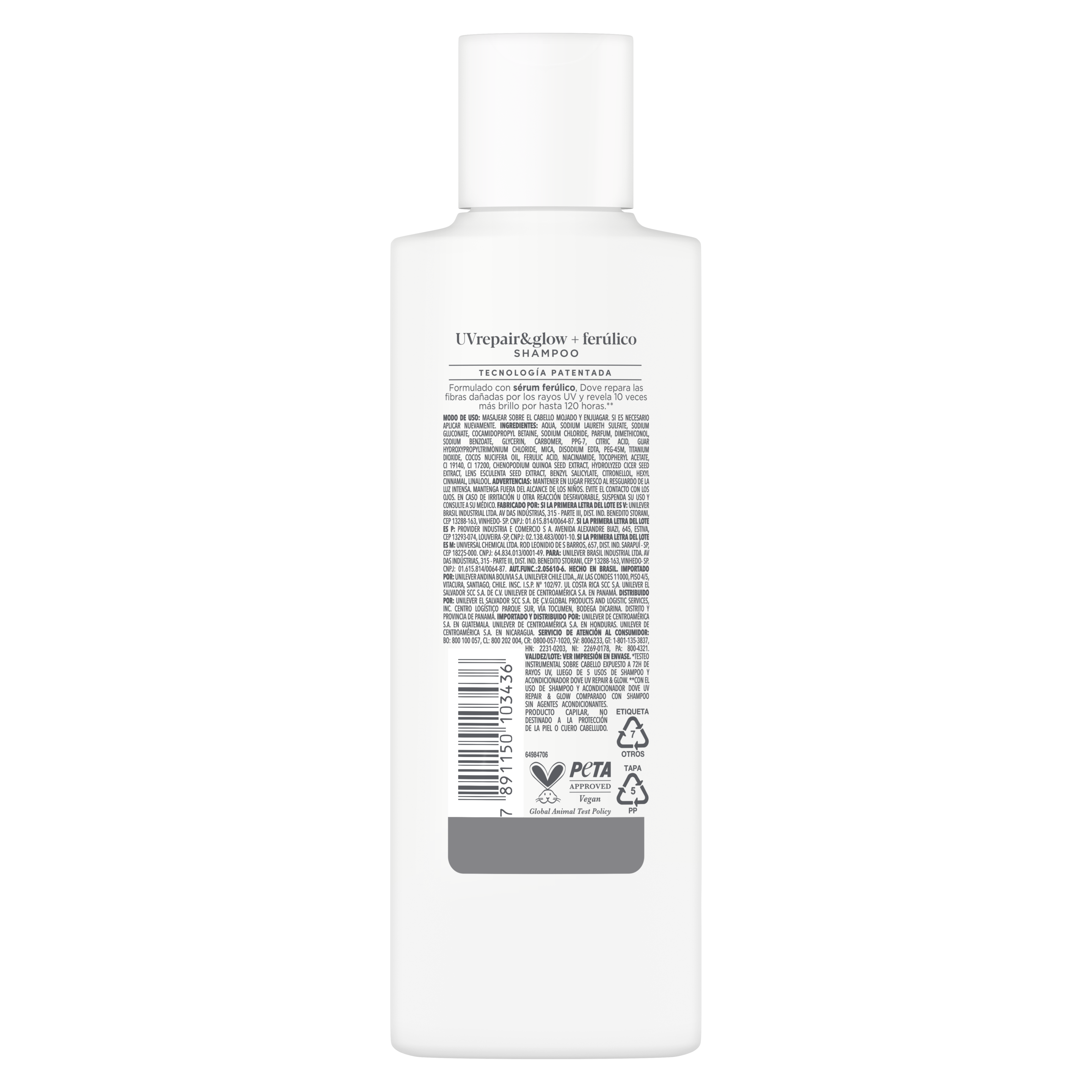 Dove Shampoo UV Repair & Glow + Ferulico