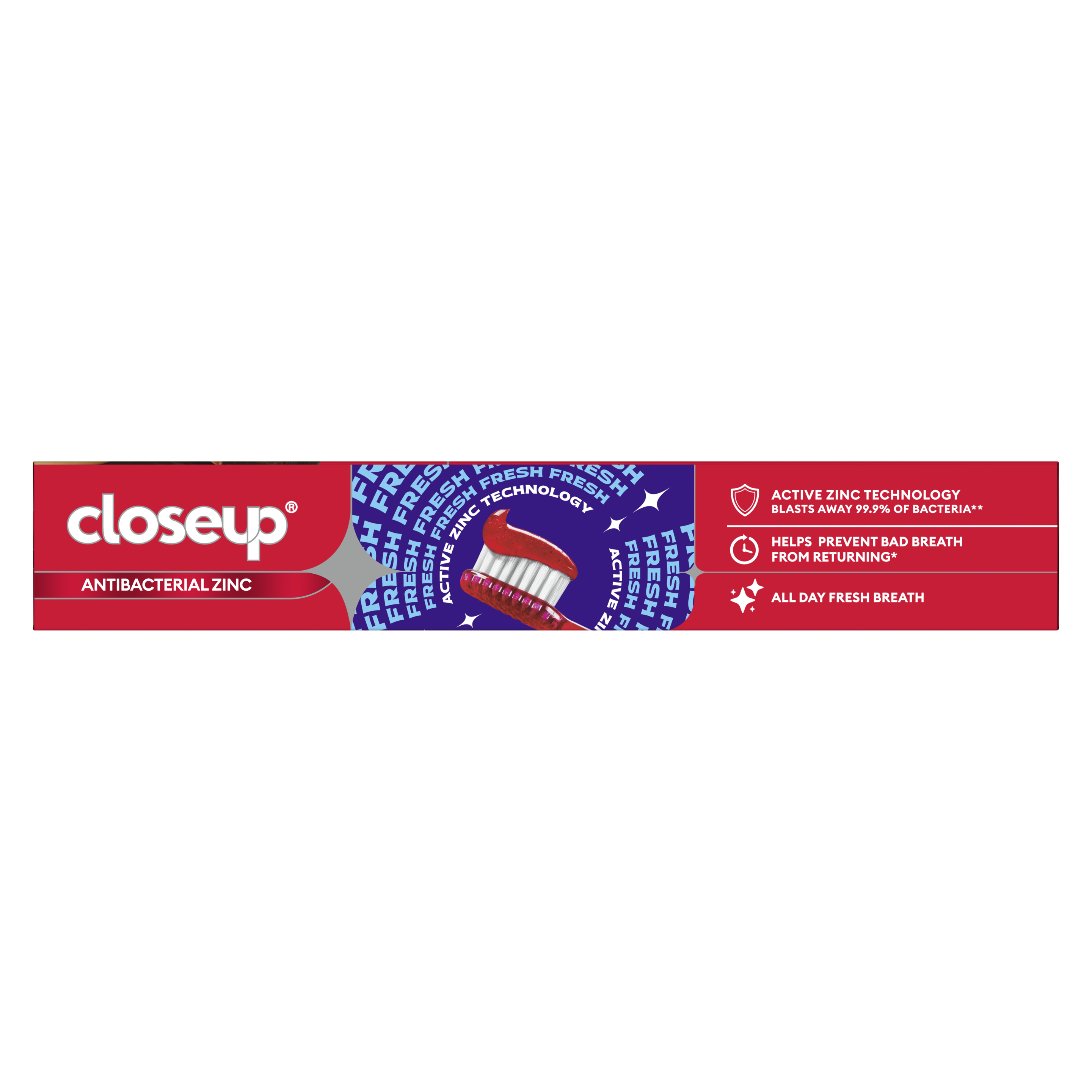 CLOSE UP  Red Hot Gel Toothpaste Red Hot Gel Toothpaste for Good Oral Hygiene and Fresh Breath Red Hot Gel Toothpaste with Antibacterial Mouthwash Formula, Microshine Crystals, Purifying Gel, and Natural Extracts of Tea Tree and Eucalyptus 145ml packshot
