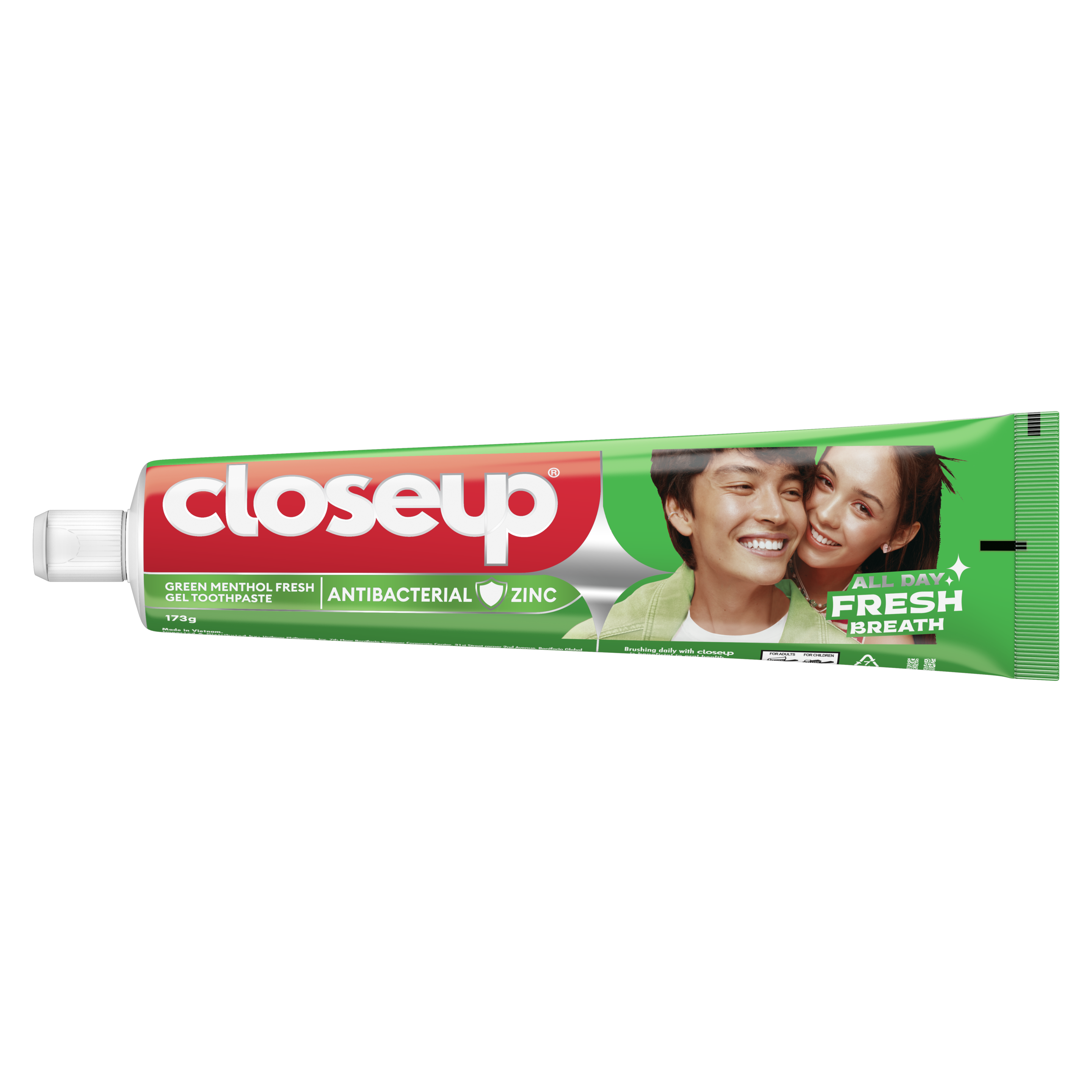 closeup Green Menthol Fresh Toothpaste packshot