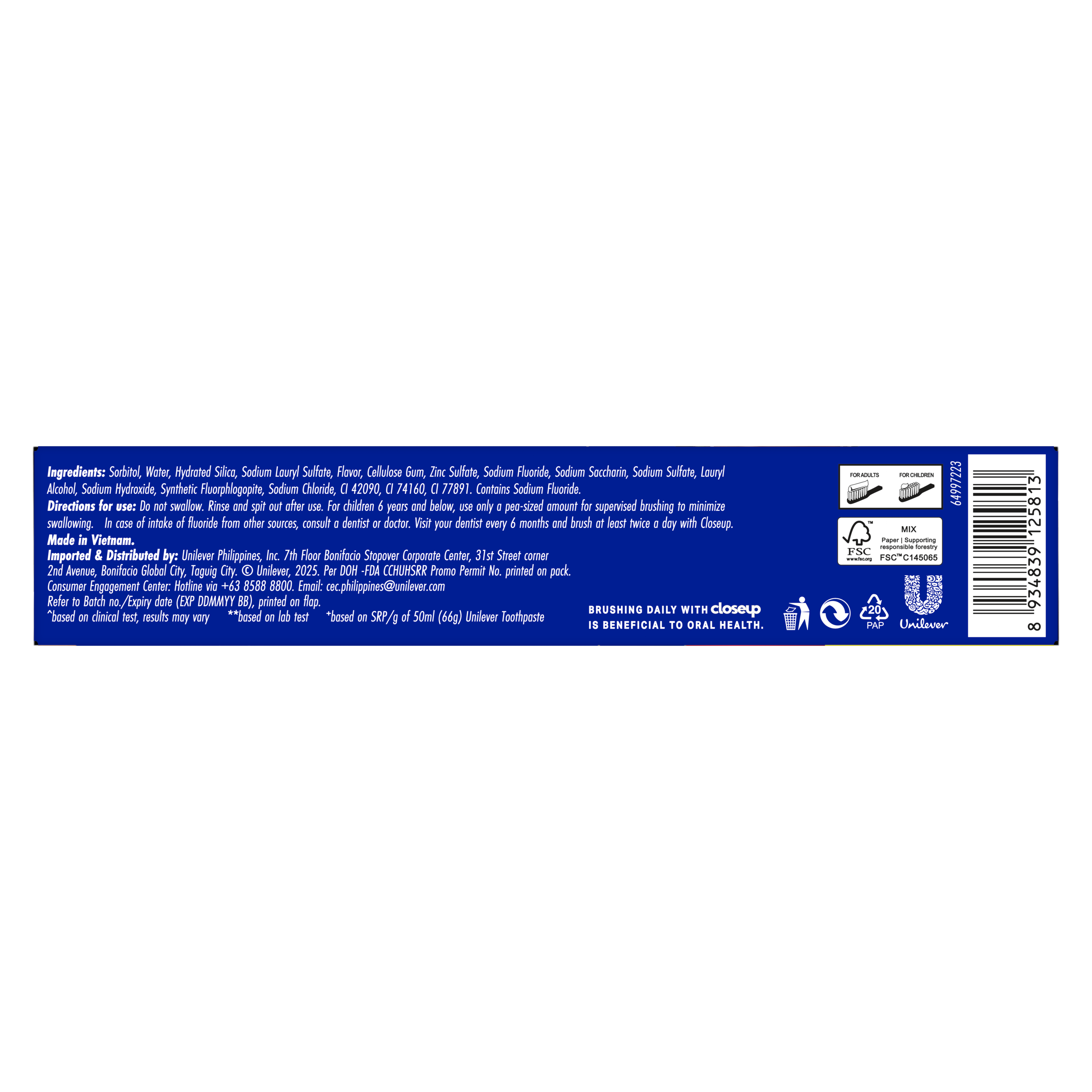 CLOSE UP  All Around Oral Care All Around Oral Care for Healthy Teeth and Gums Cool Mint With Cool Mint 191g 2 packshot