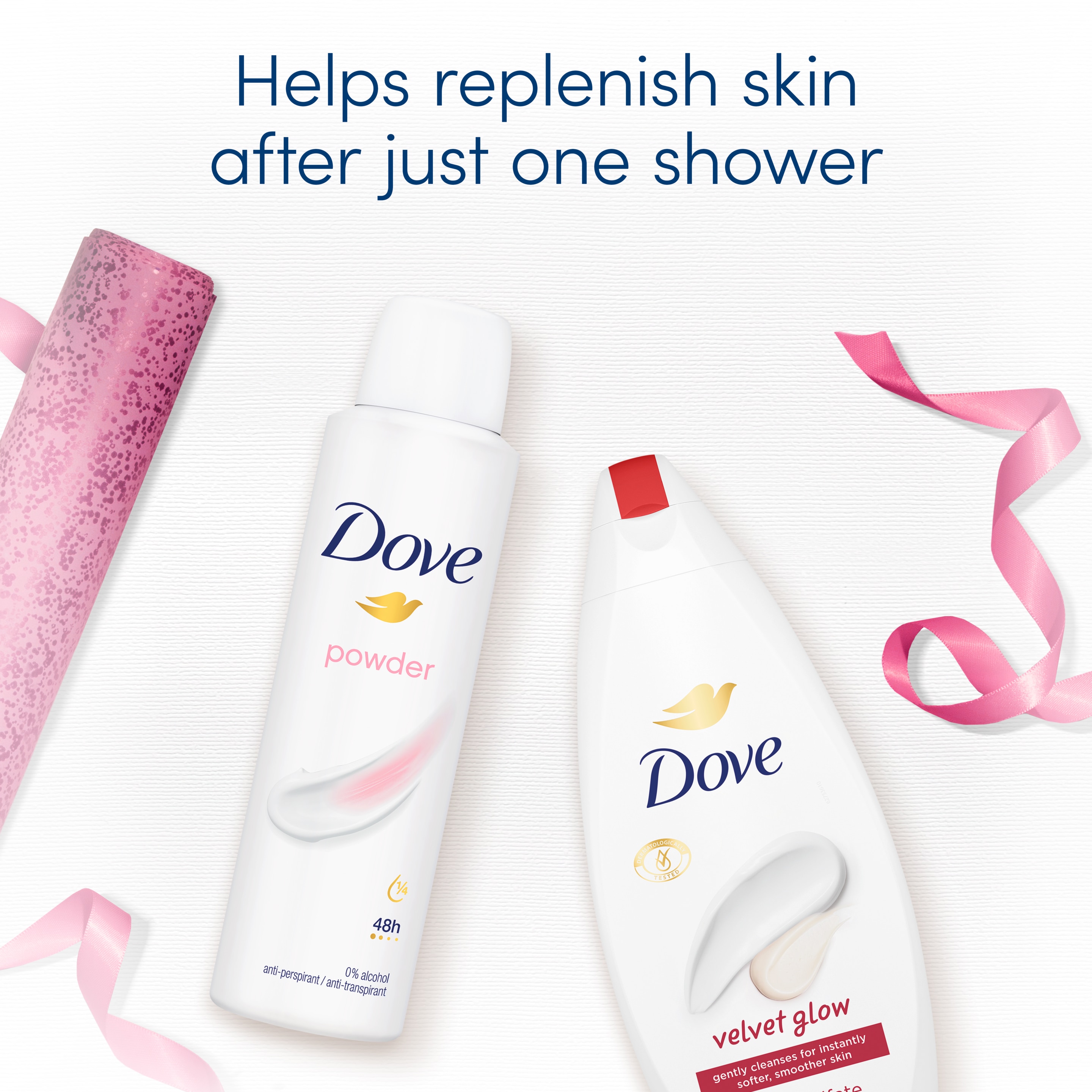 Dove Discover Essentials Duo with a body wash and an anti-perspirant Gift Set perfect gifts for her 2 piece packshot