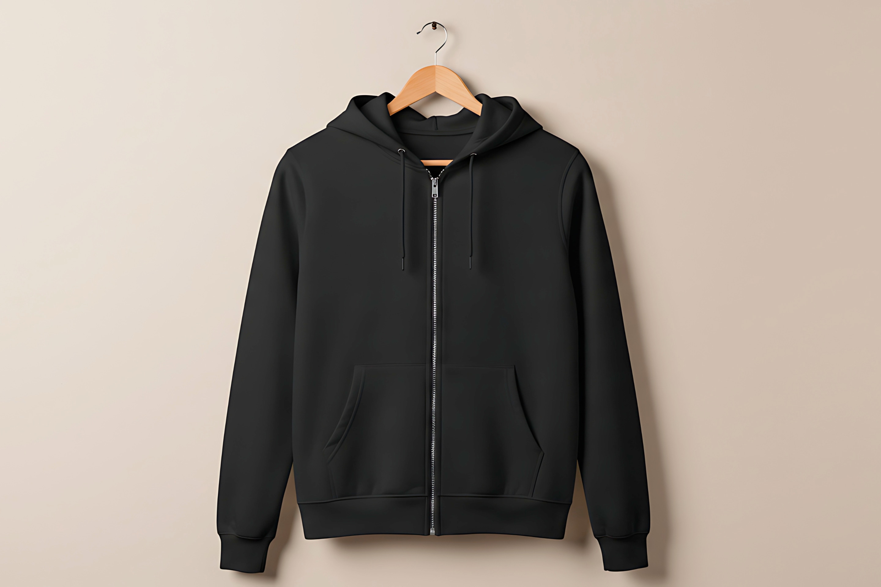 pria dengan jaket zip hoodie