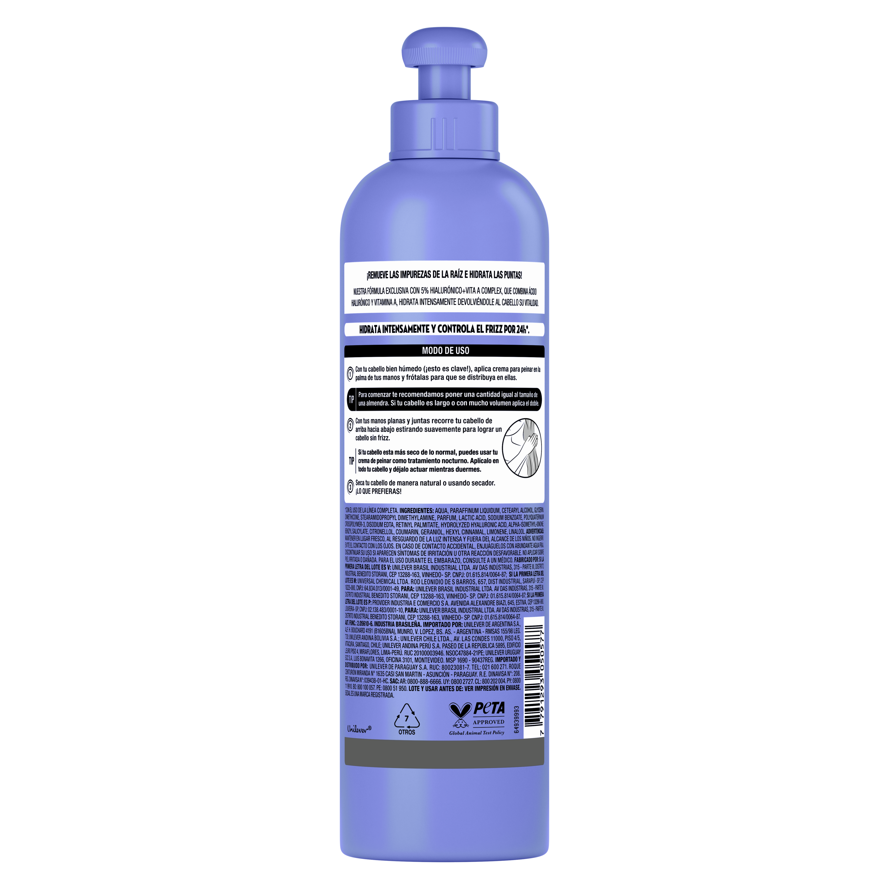 Sedal Ácido Hialurónico + Vitamina A Crema para peinar