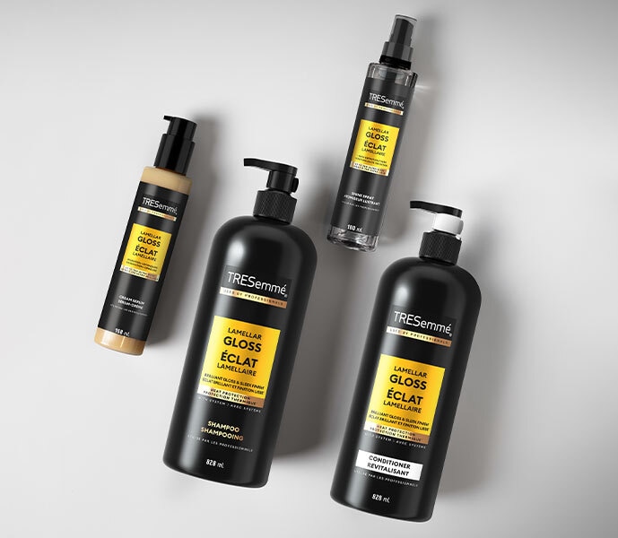 Product shot of TRESemmé Lamellar Gloss Collection