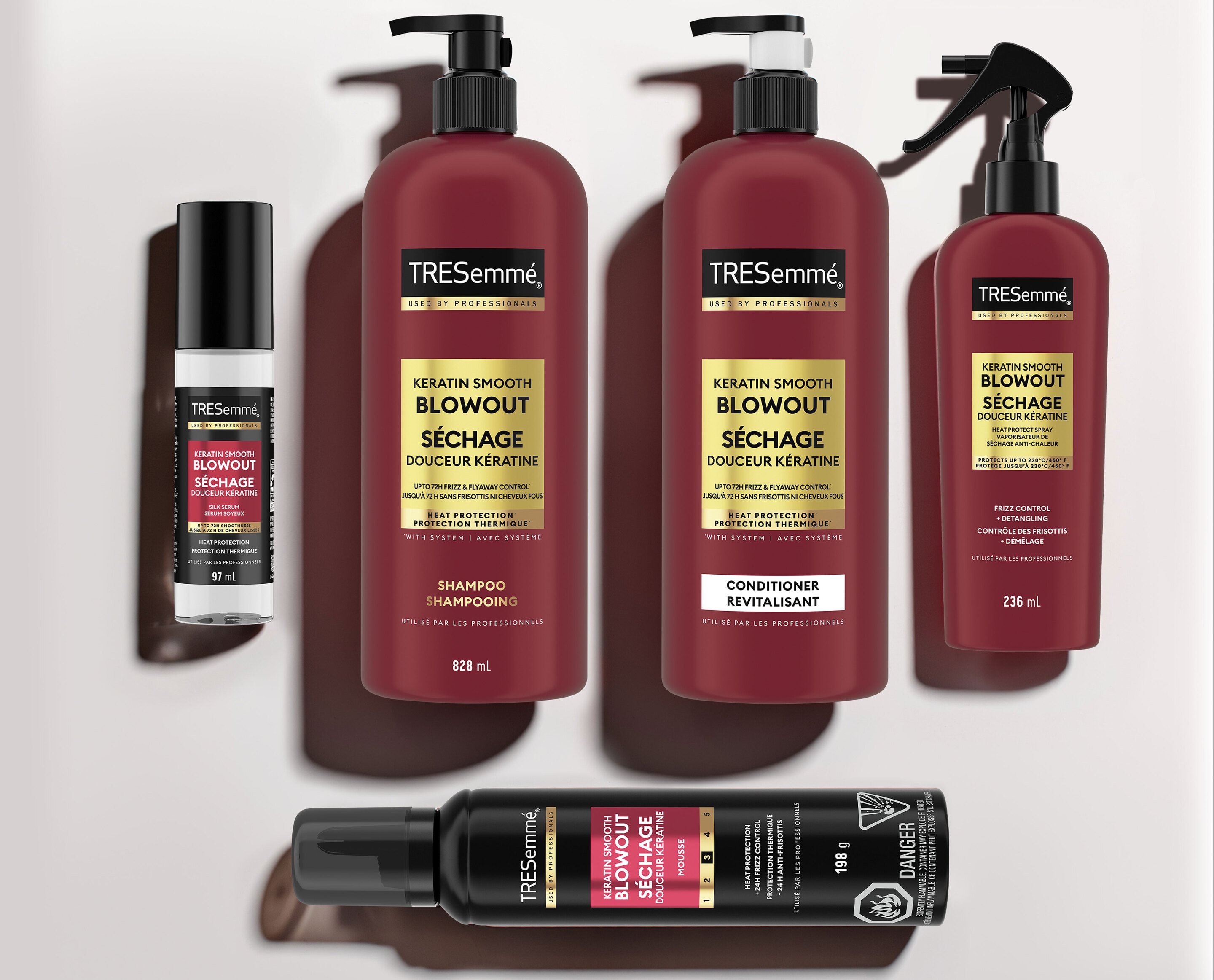 Product shot of the TRESemmé Keratin Smooth collection