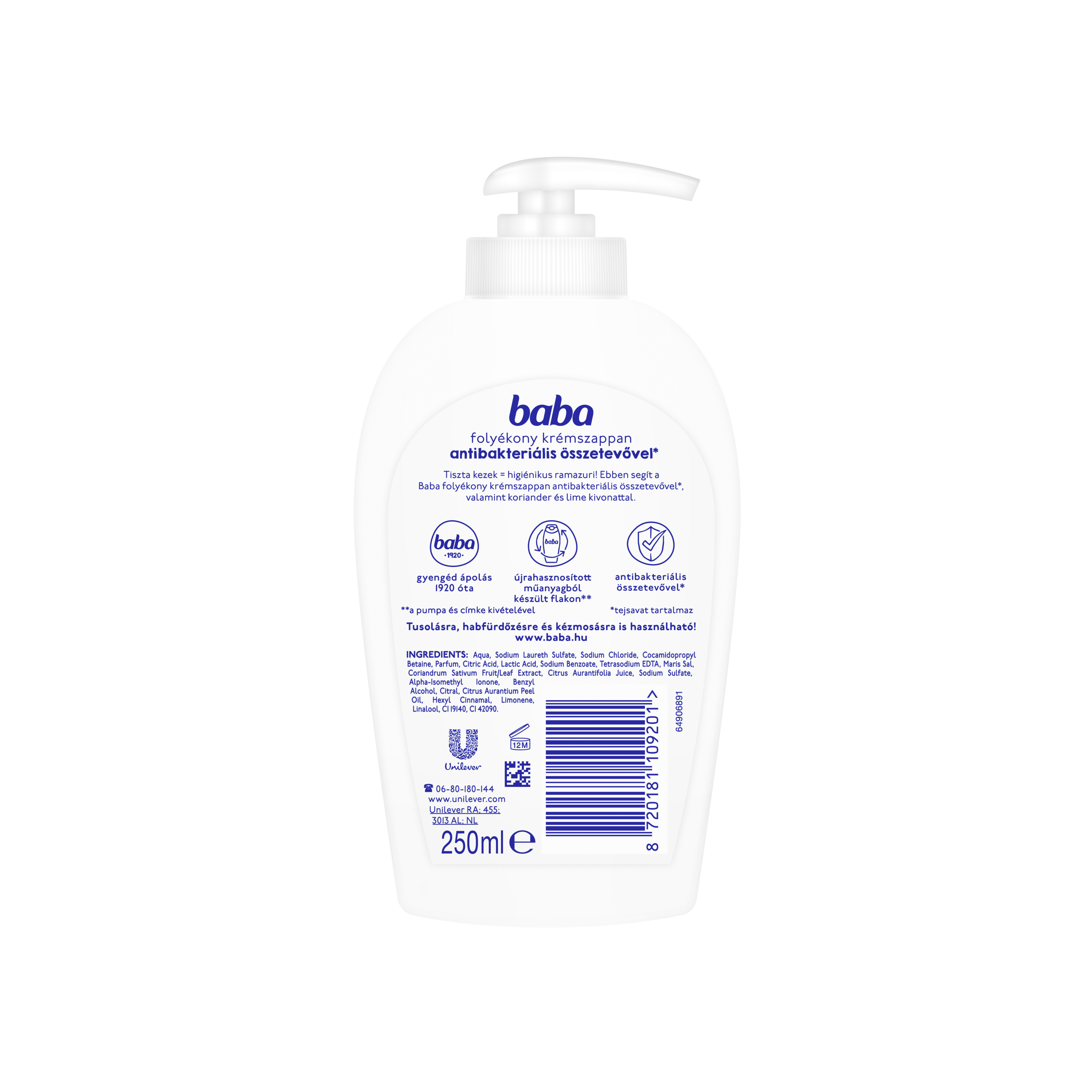 Baba folyékony szappan antibakteriális* lime 250 ml